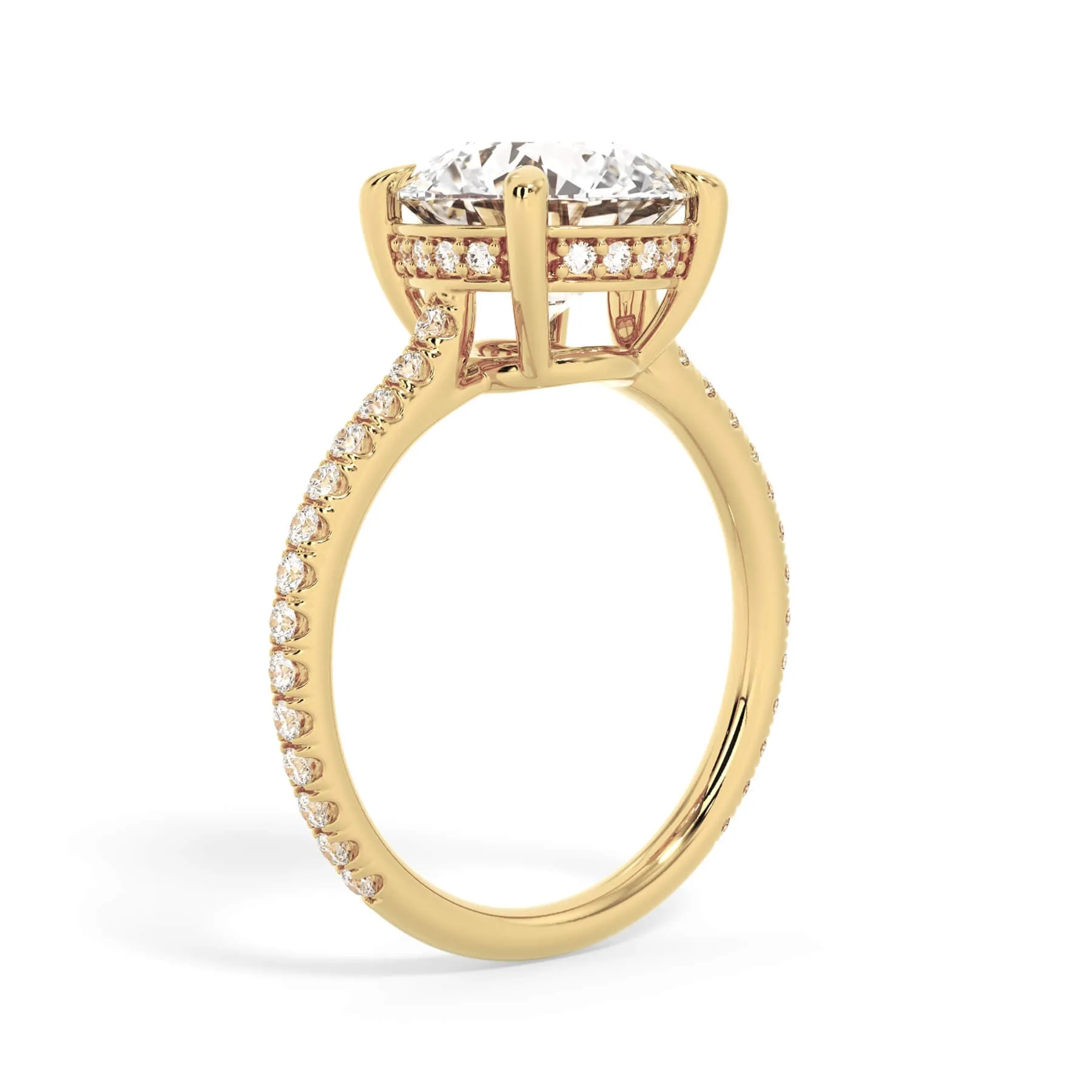 Oval Pave Engagement Ring