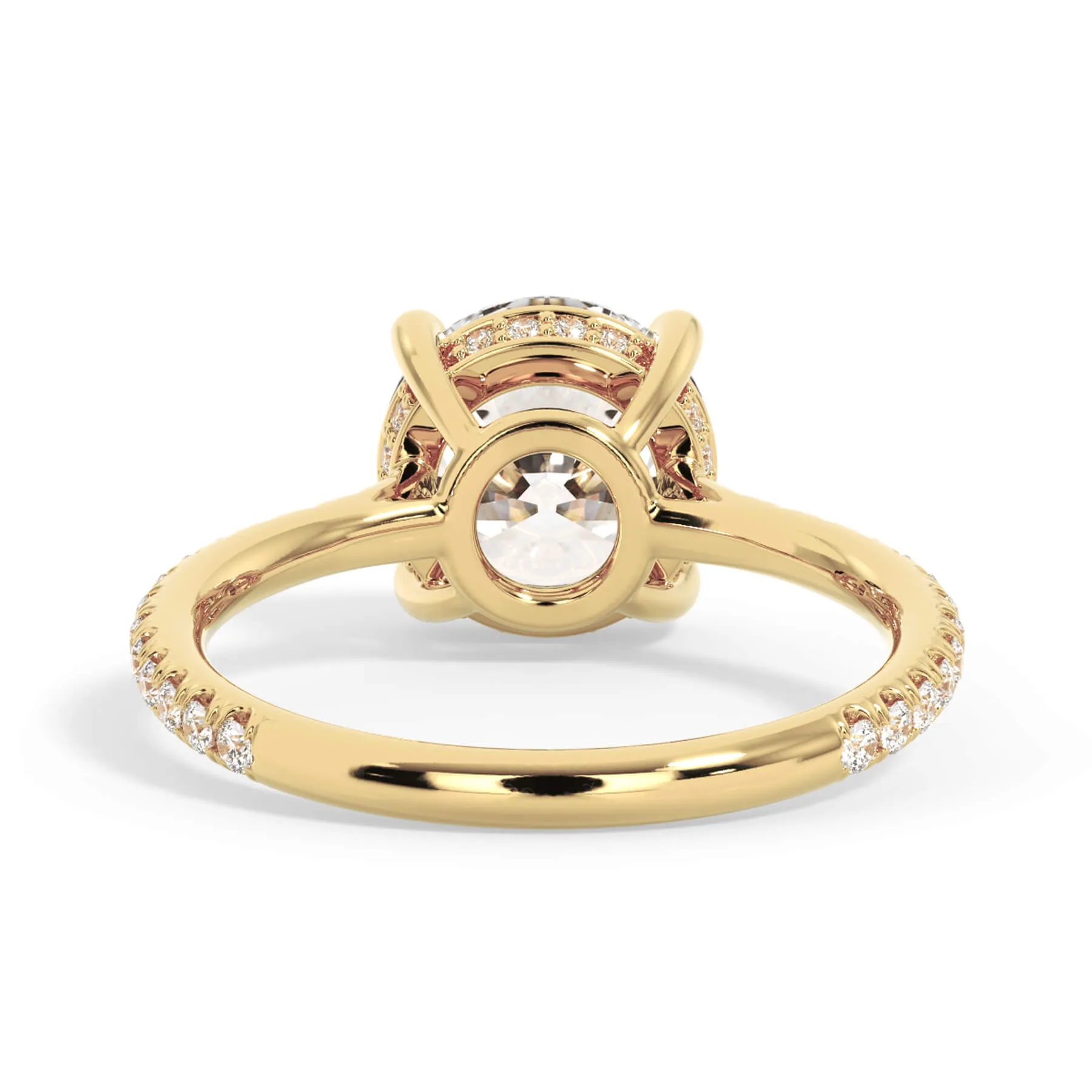 Oval Pave Engagement Ring