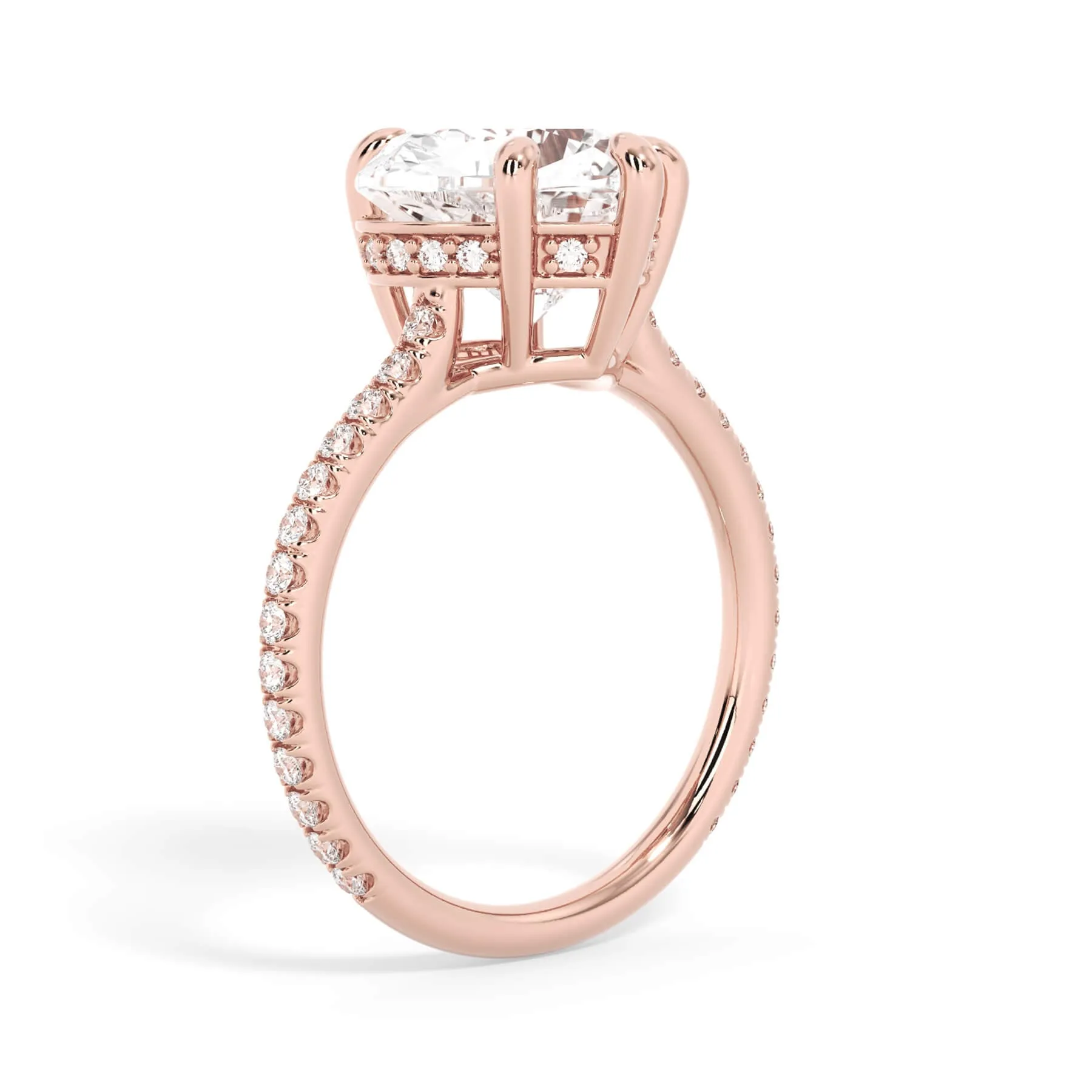 Oval Pave Engagement Ring