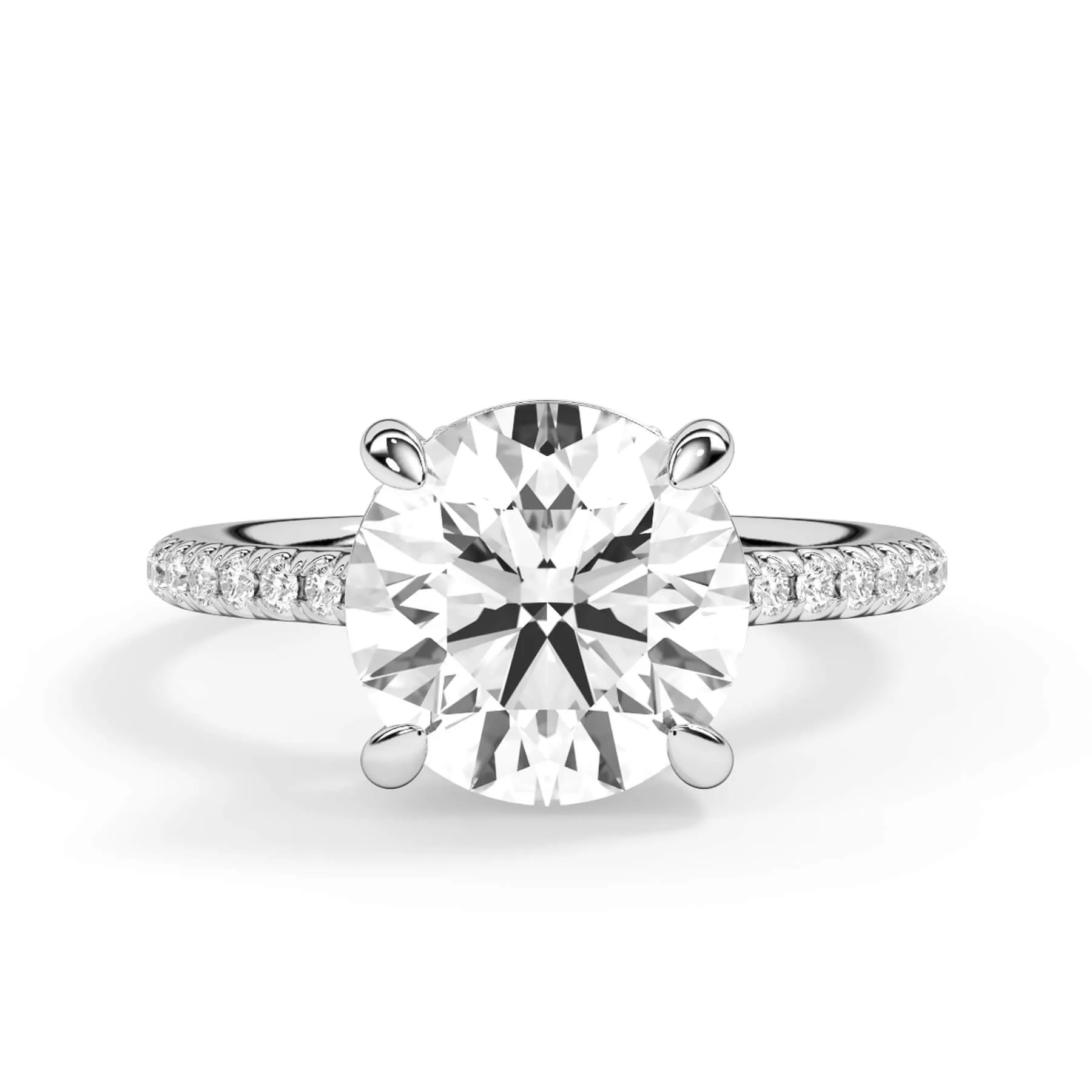 Oval Pave Engagement Ring
