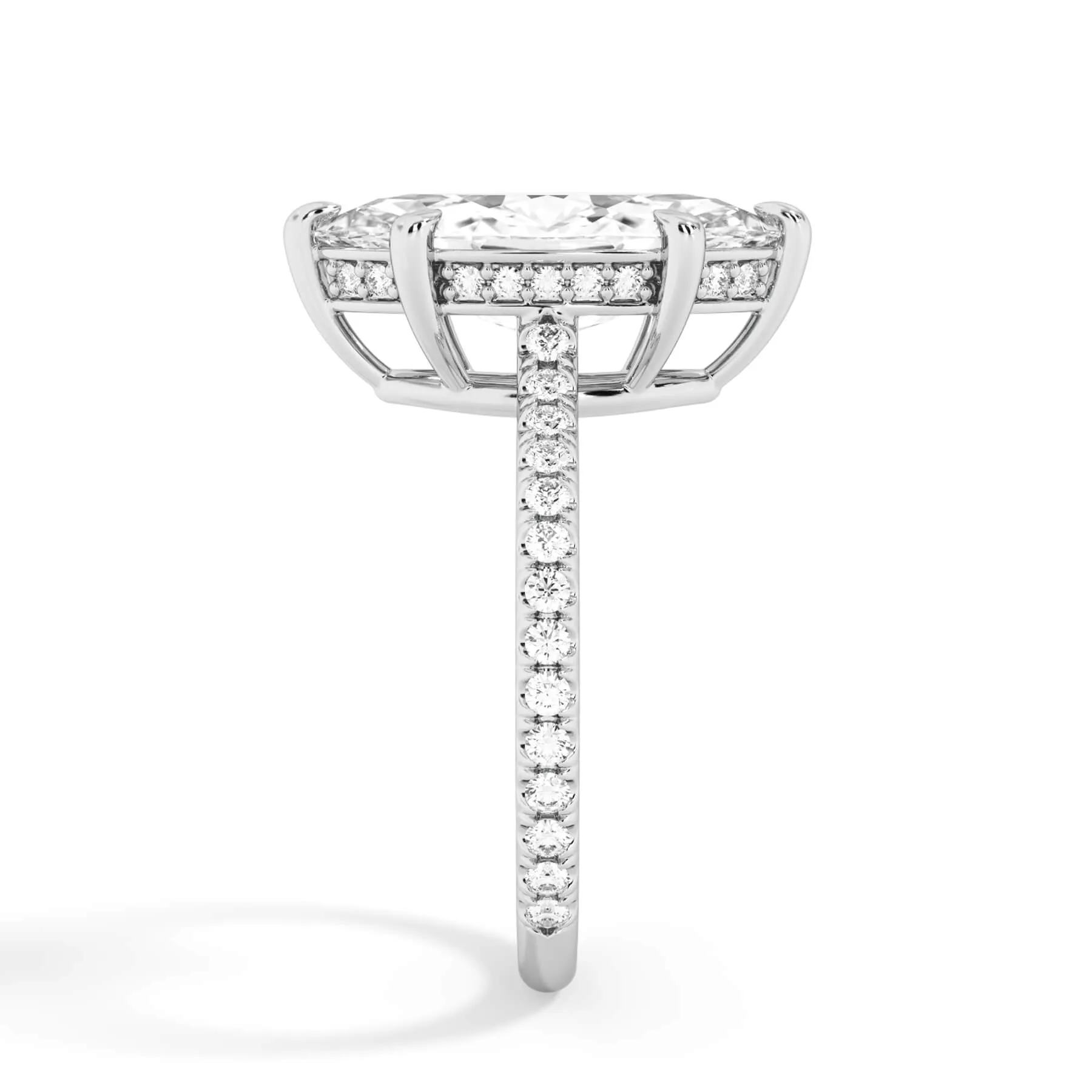 Oval Pave Engagement Ring