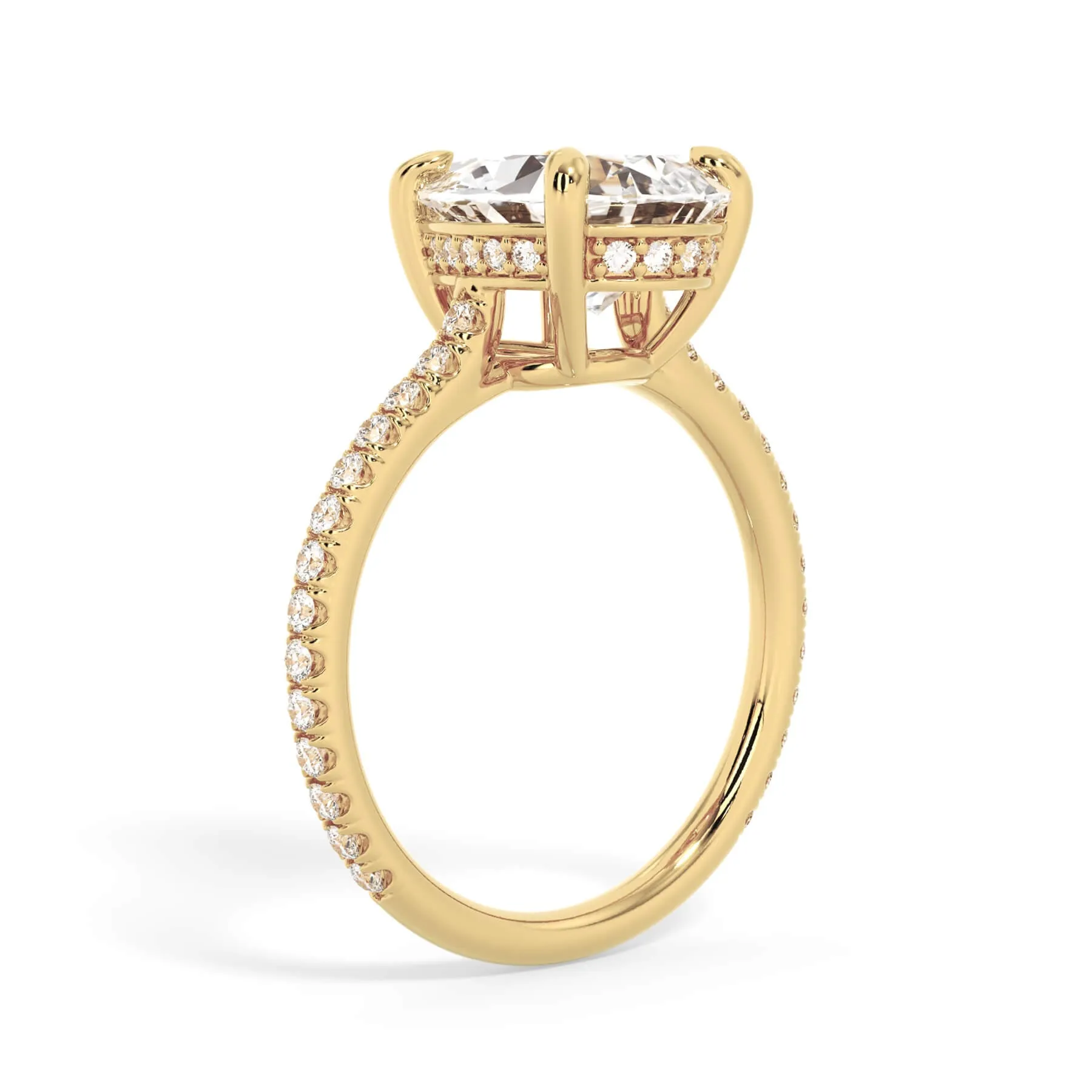 Oval Pave Engagement Ring