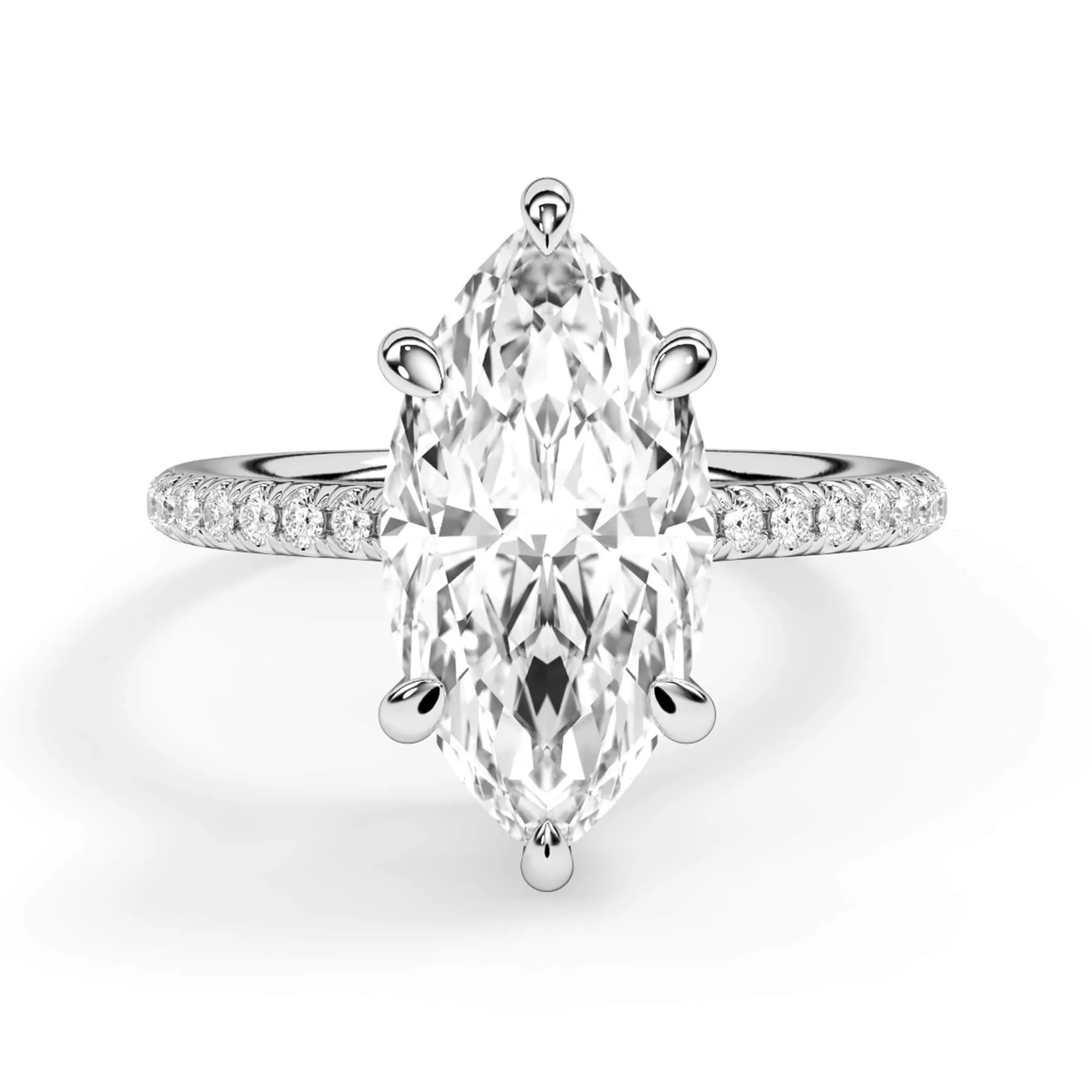 Oval Pave Engagement Ring