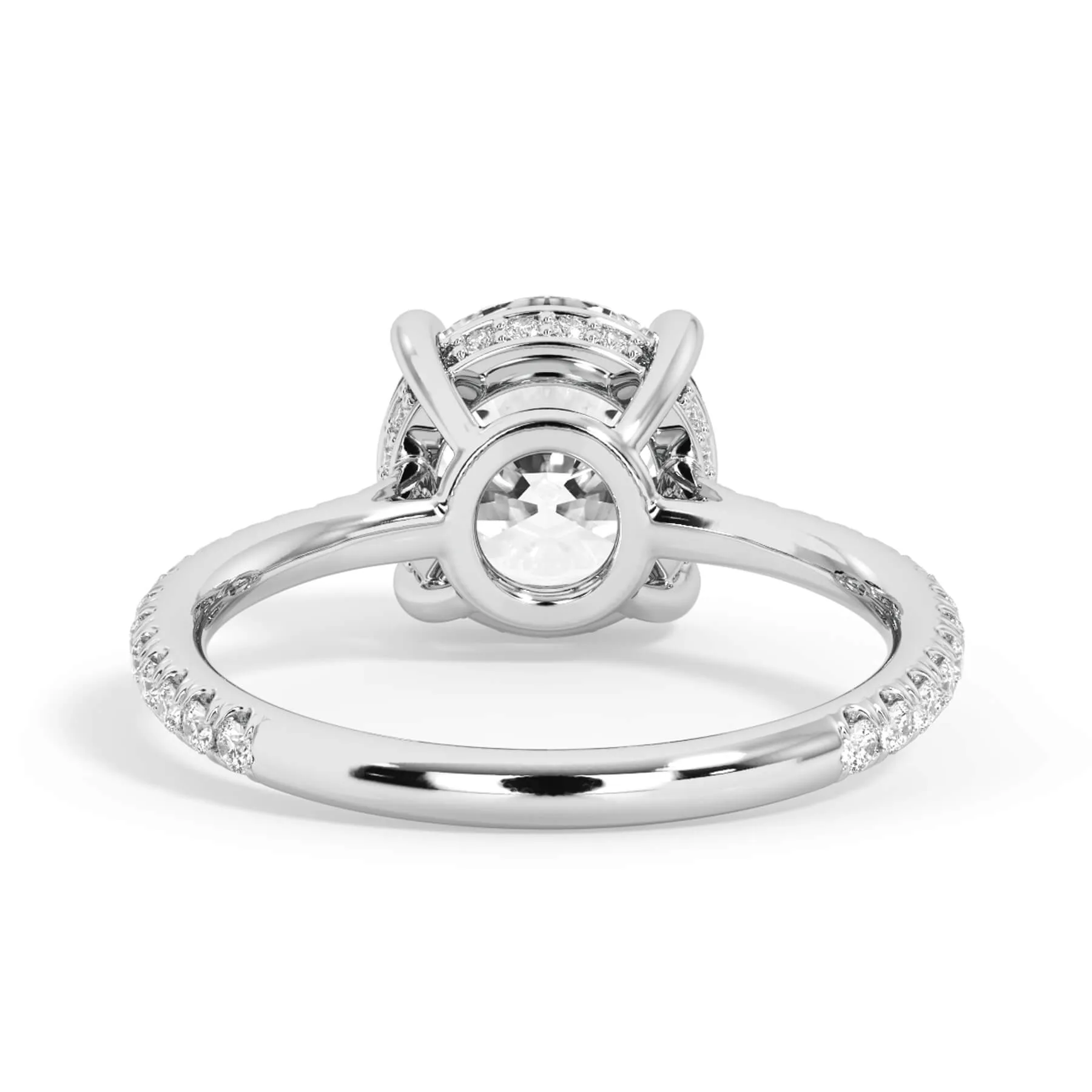 Oval Pave Engagement Ring
