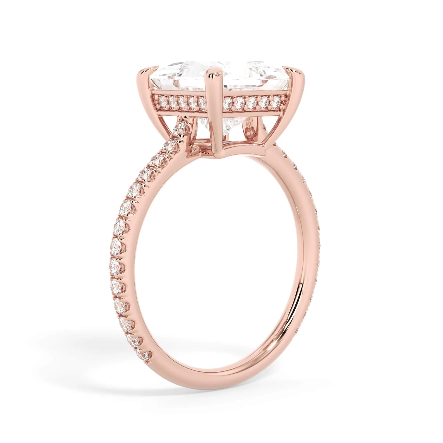 Oval Pave Engagement Ring