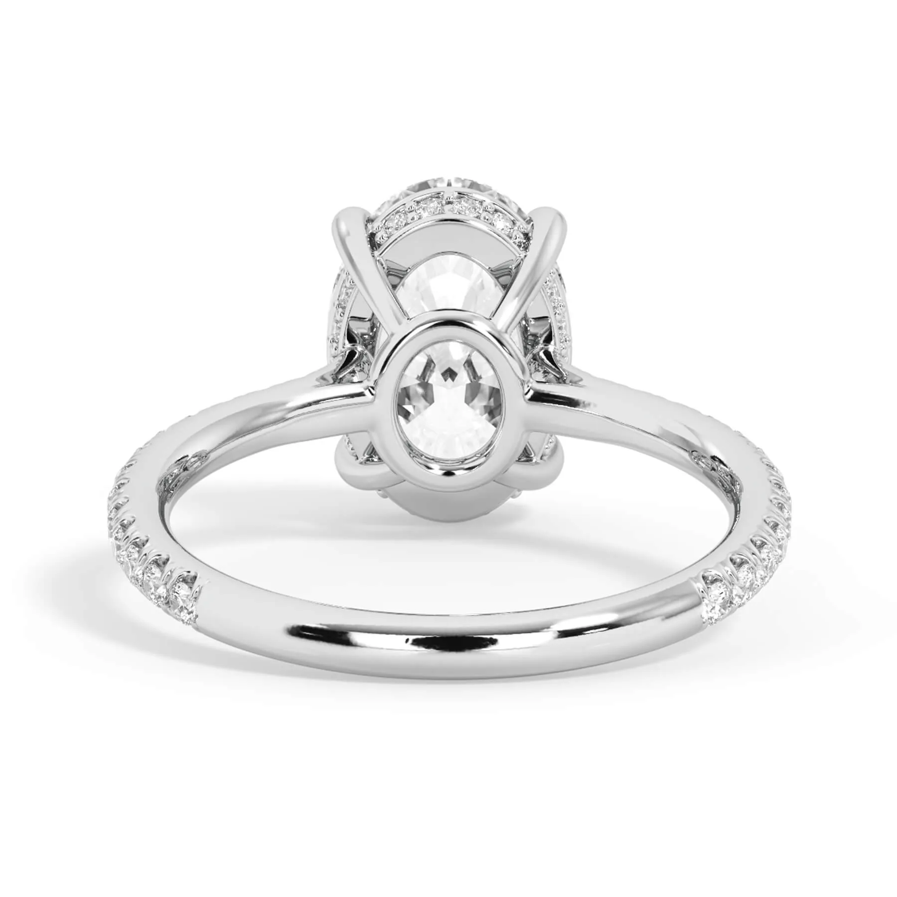 Oval Pave Engagement Ring