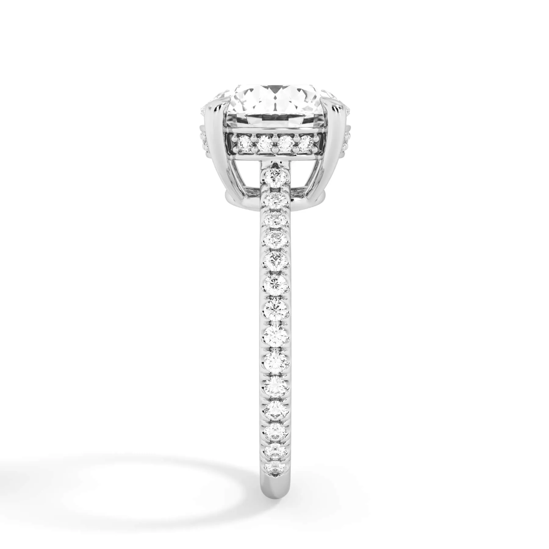 Oval Pave Engagement Ring