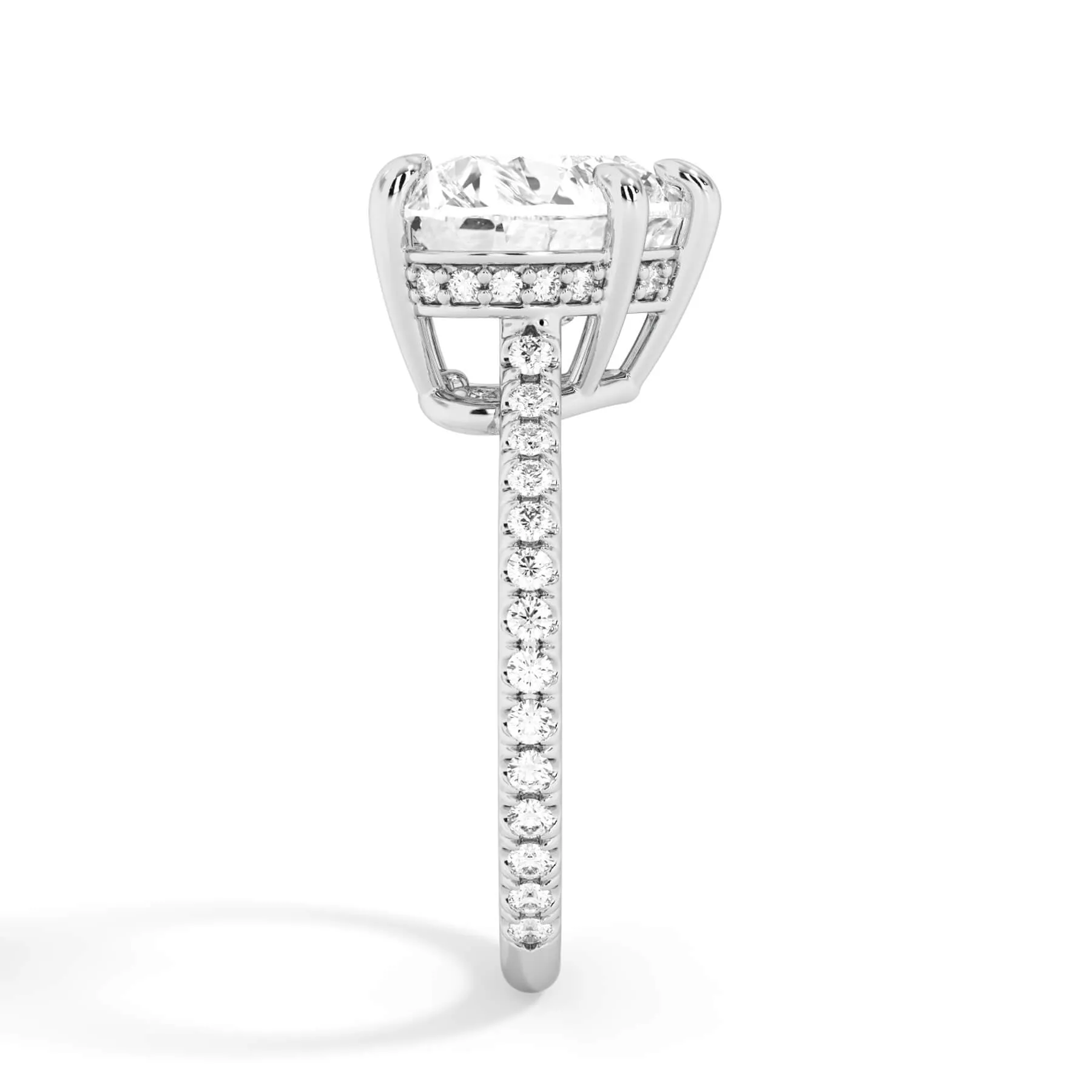 Oval Pave Engagement Ring