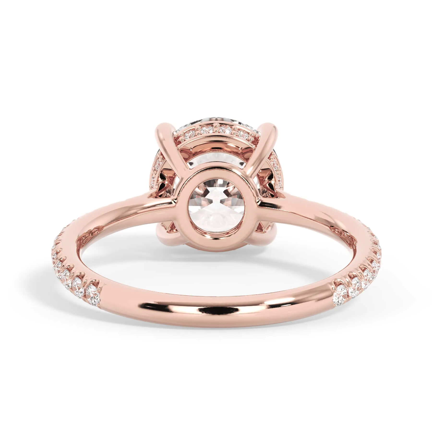 Oval Pave Engagement Ring