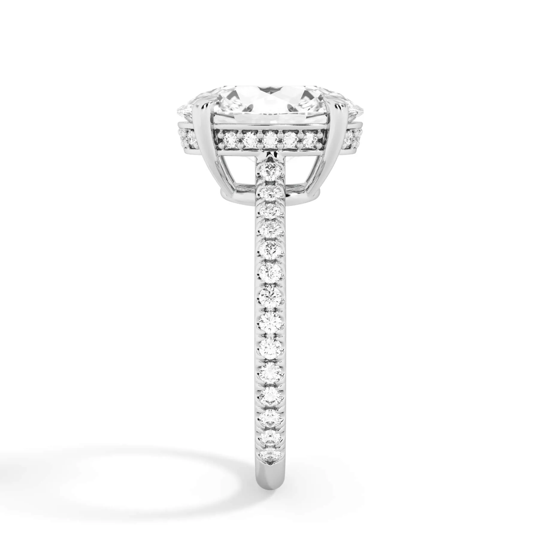 Oval Pave Engagement Ring