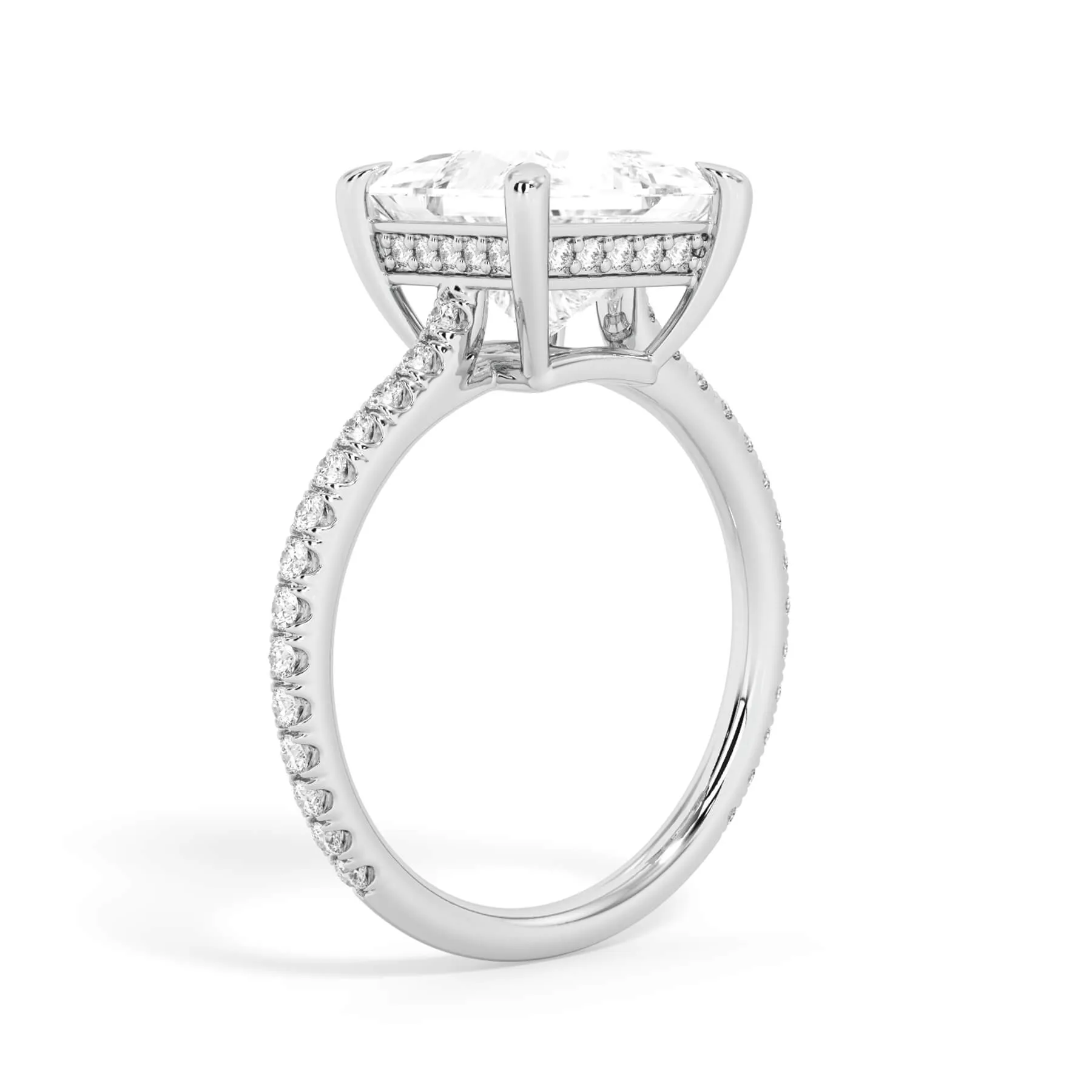Oval Pave Engagement Ring