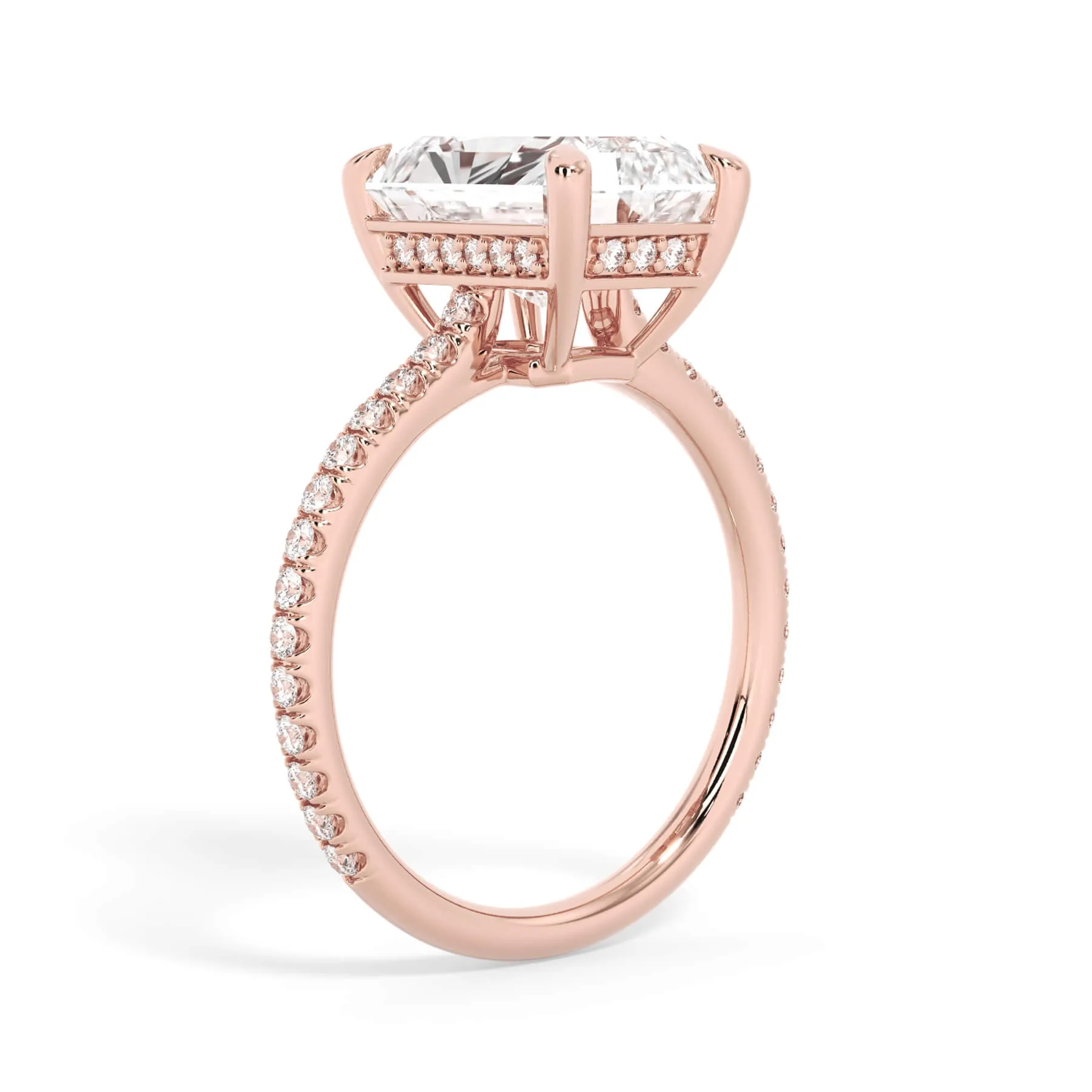 Oval Pave Engagement Ring