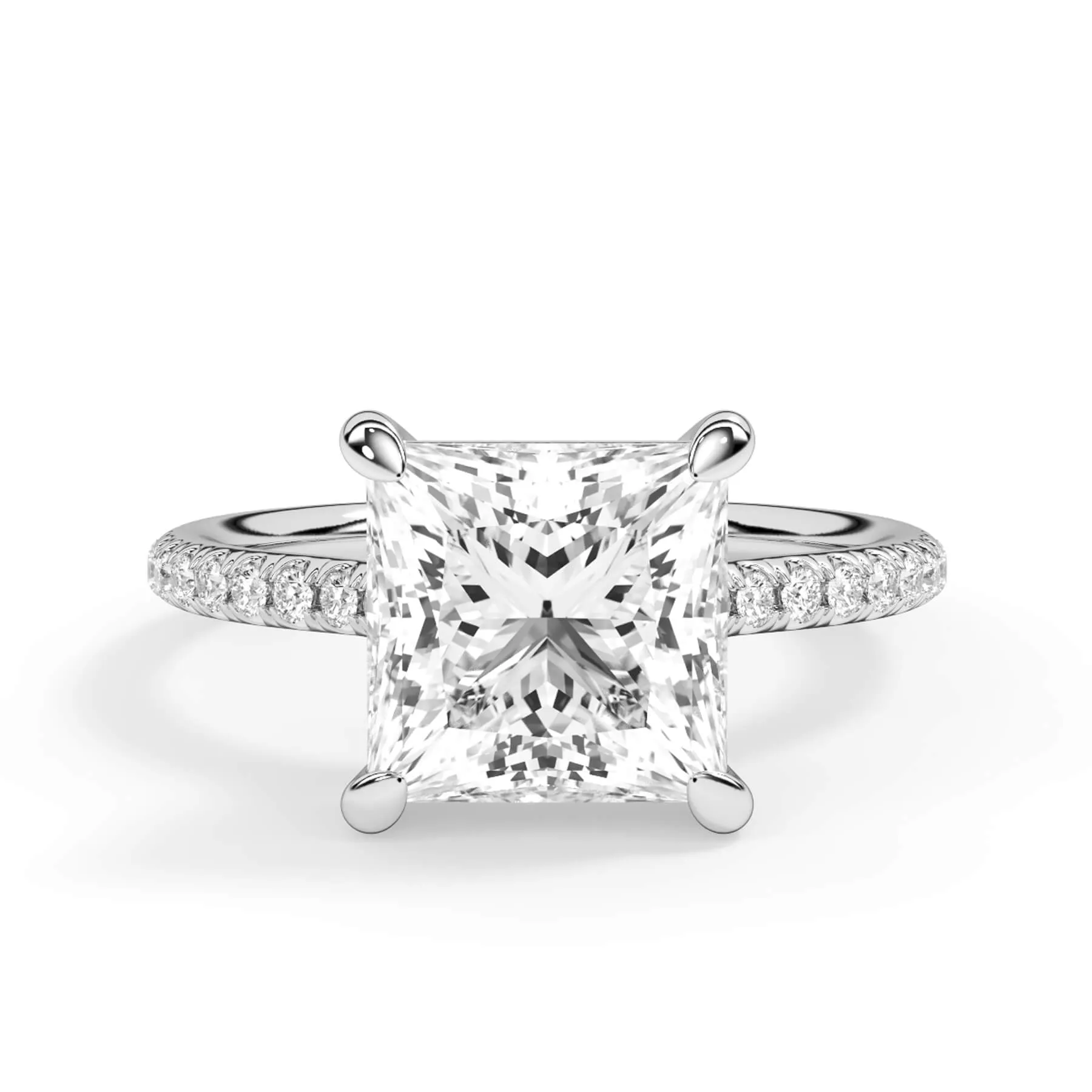 Oval Pave Engagement Ring