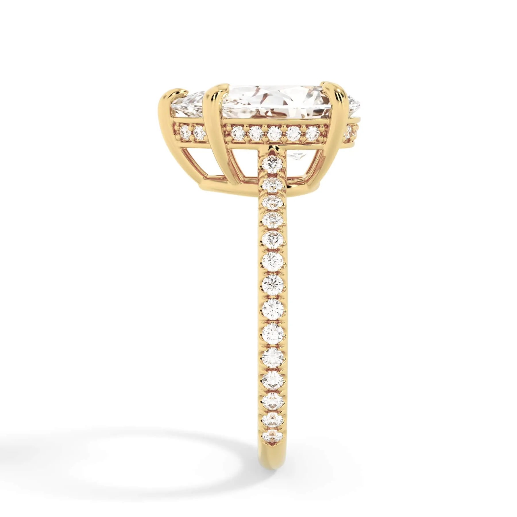 Oval Pave Engagement Ring