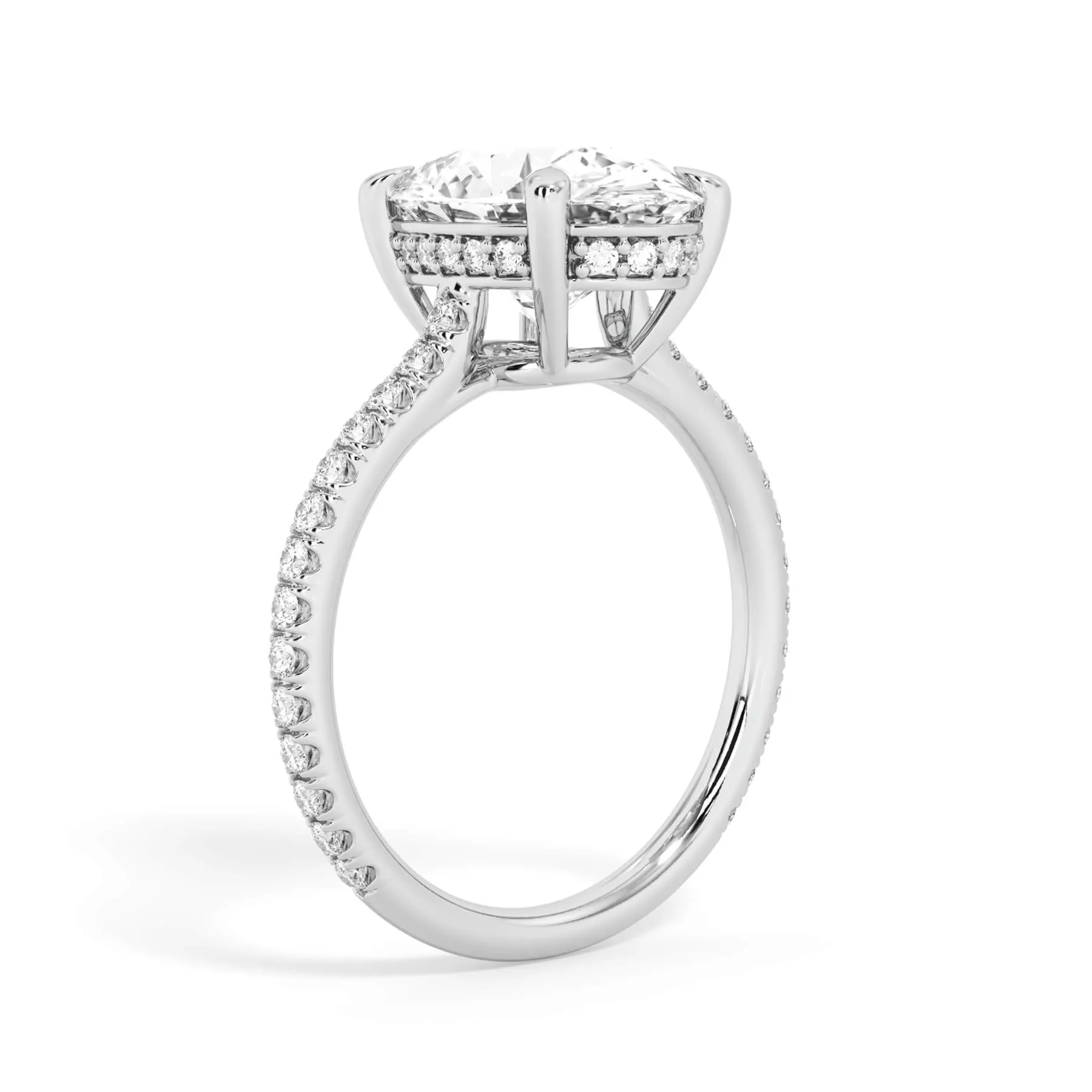 Oval Pave Engagement Ring
