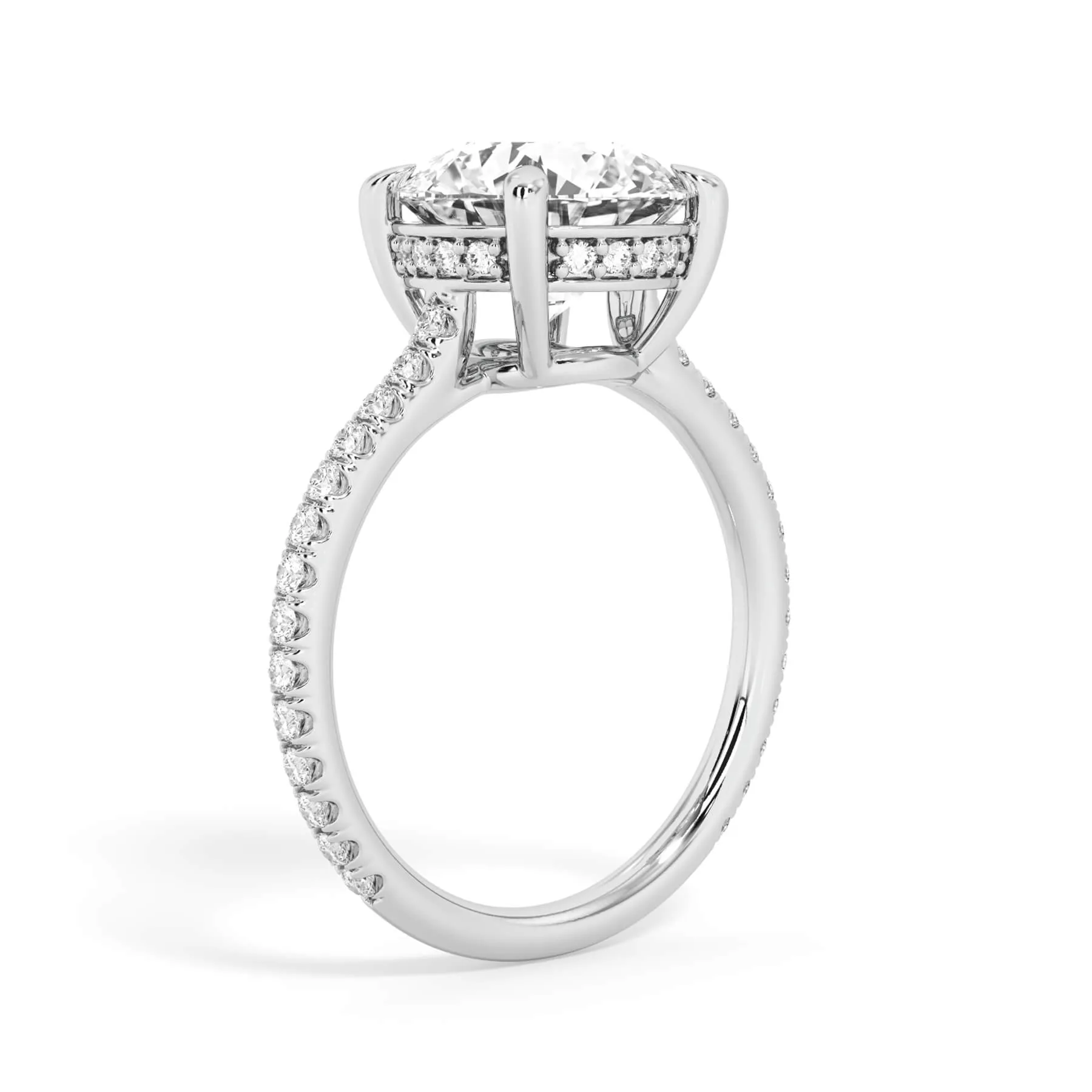 Oval Pave Engagement Ring