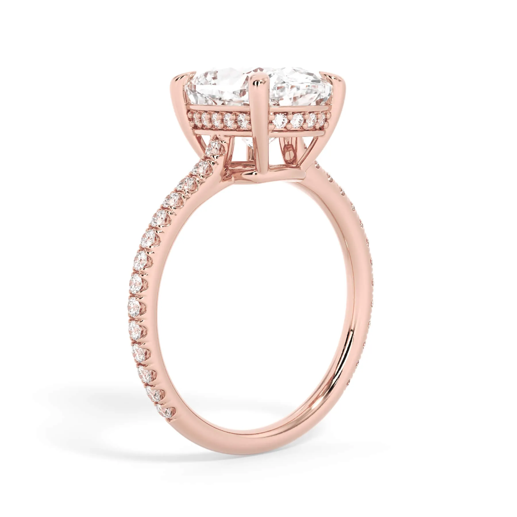 Oval Pave Engagement Ring