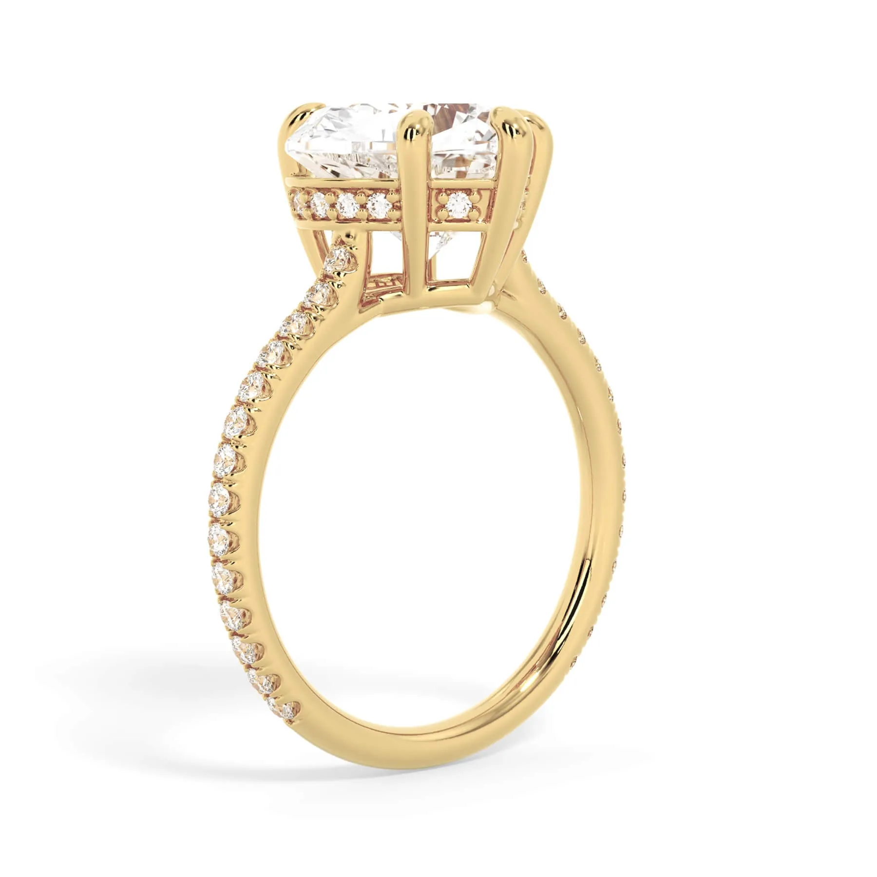 Oval Pave Engagement Ring