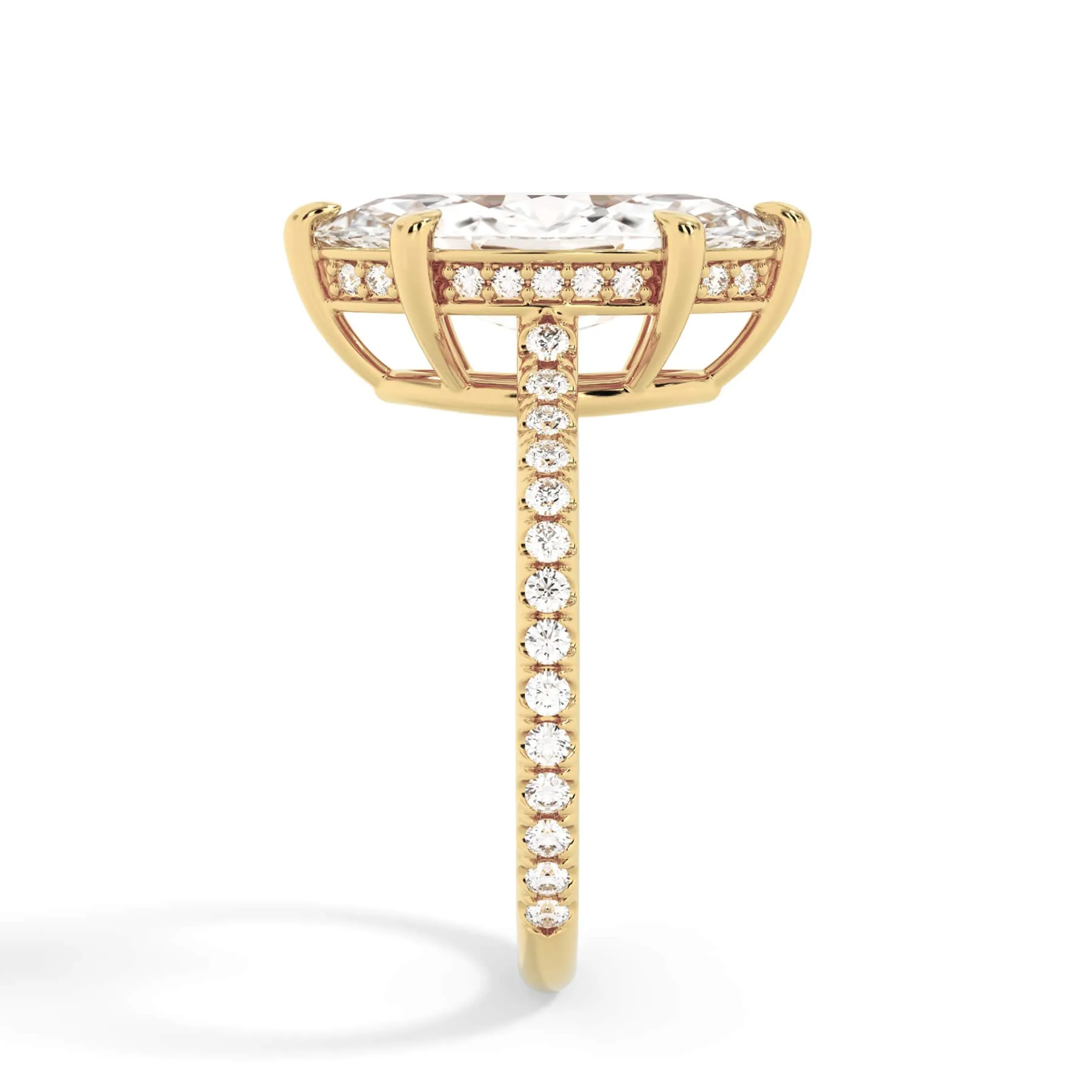 Oval Pave Engagement Ring
