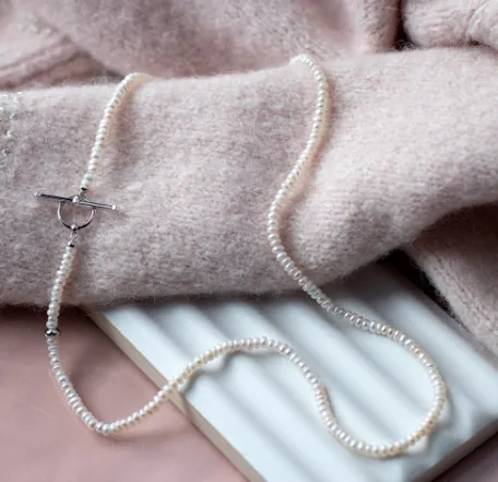 Pearl Strand T-bar Necklace