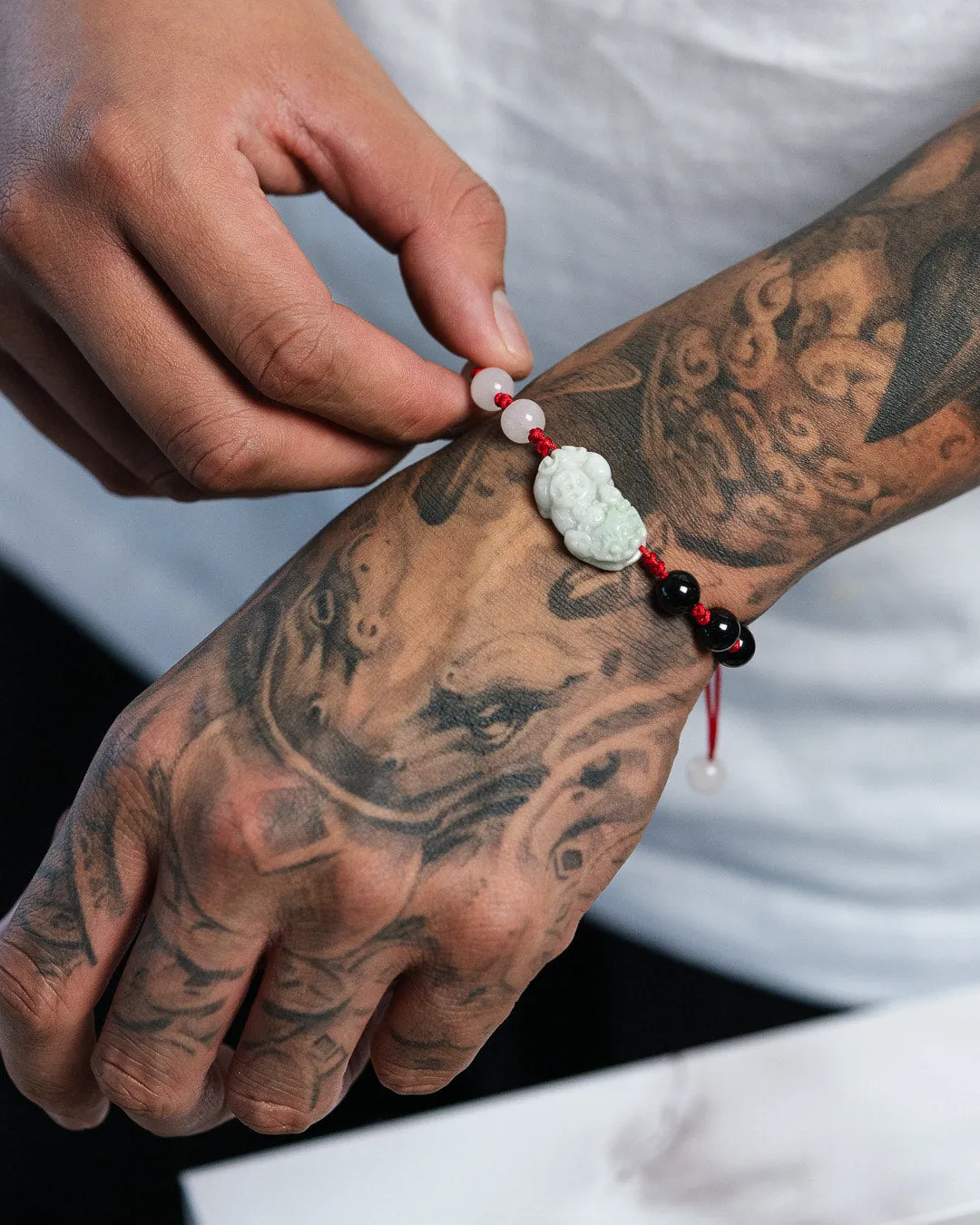 Pixiu Jade Rope Bracelet