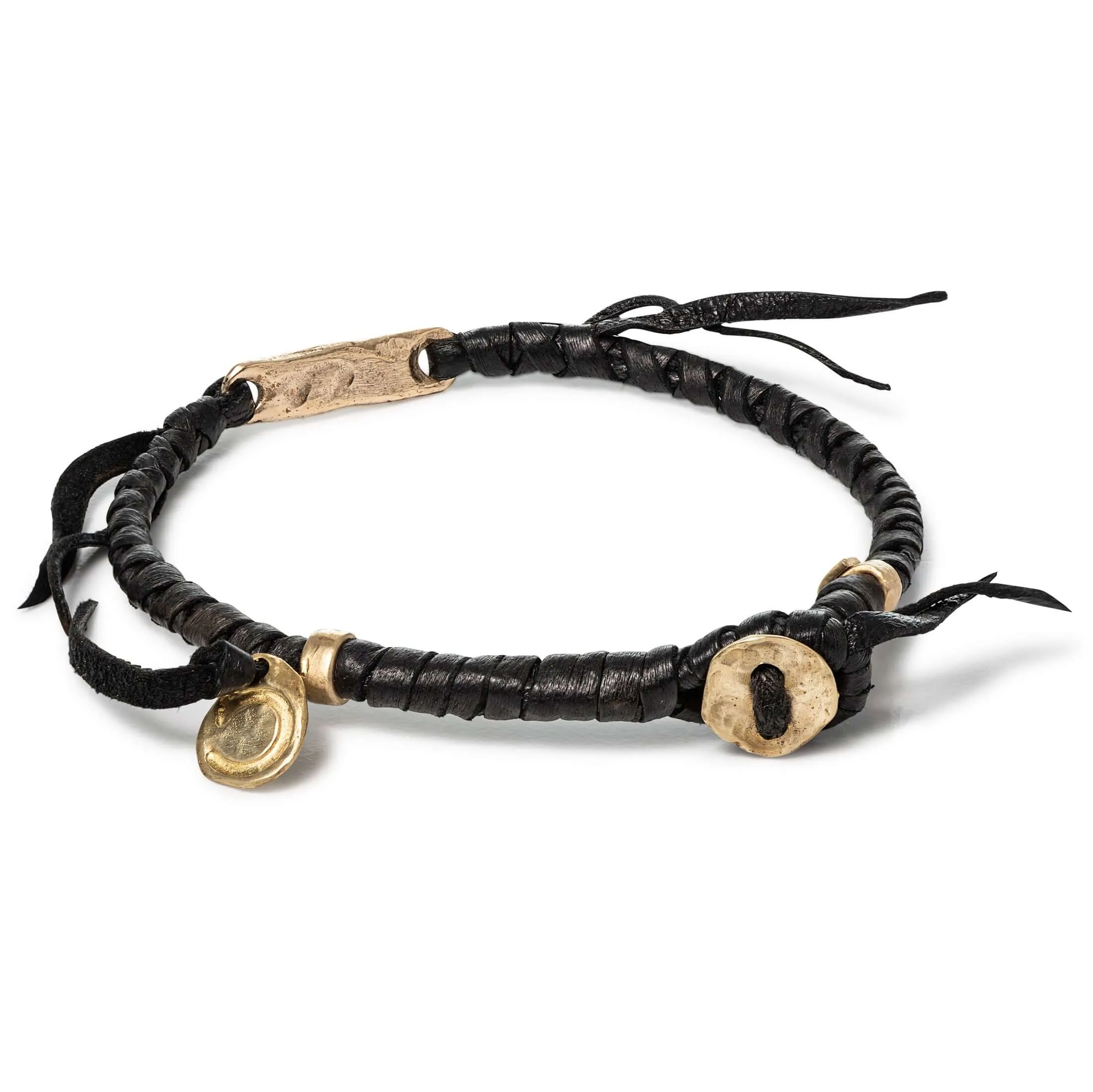 Plata Gold Leather Bracelet