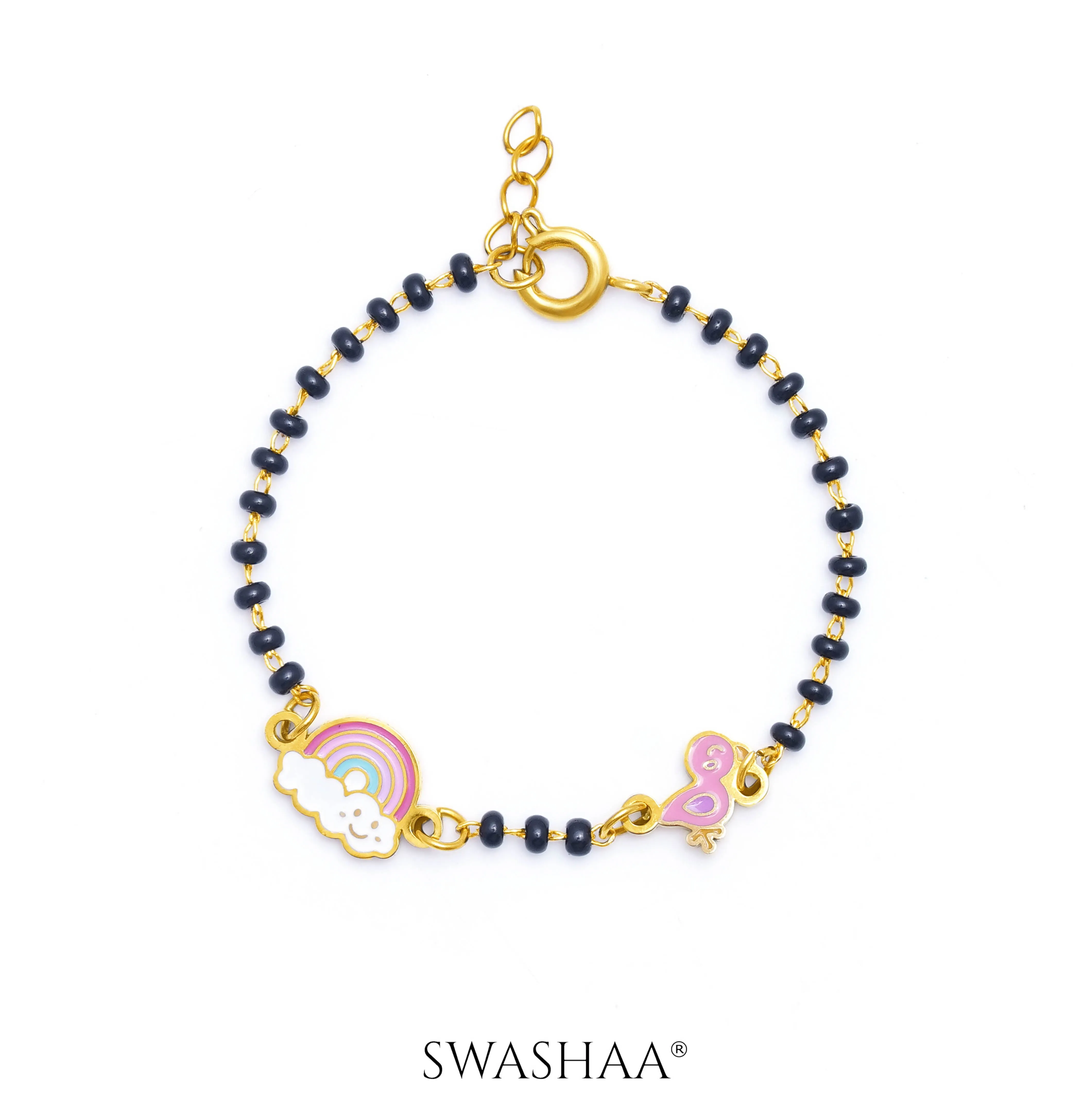 Rainbow Chirp 18K Gold Plated Kid's Nazariya Bracelet