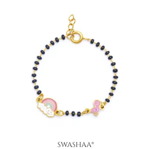 Rainbow Chirp 18K Gold Plated Kid's Nazariya Bracelet