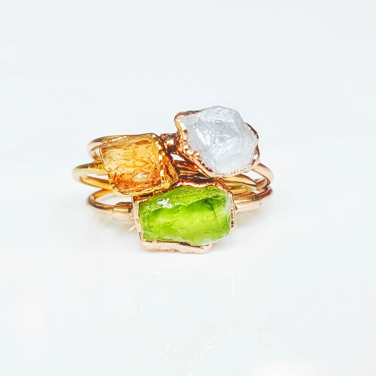 Raw Imperial Topaz ring