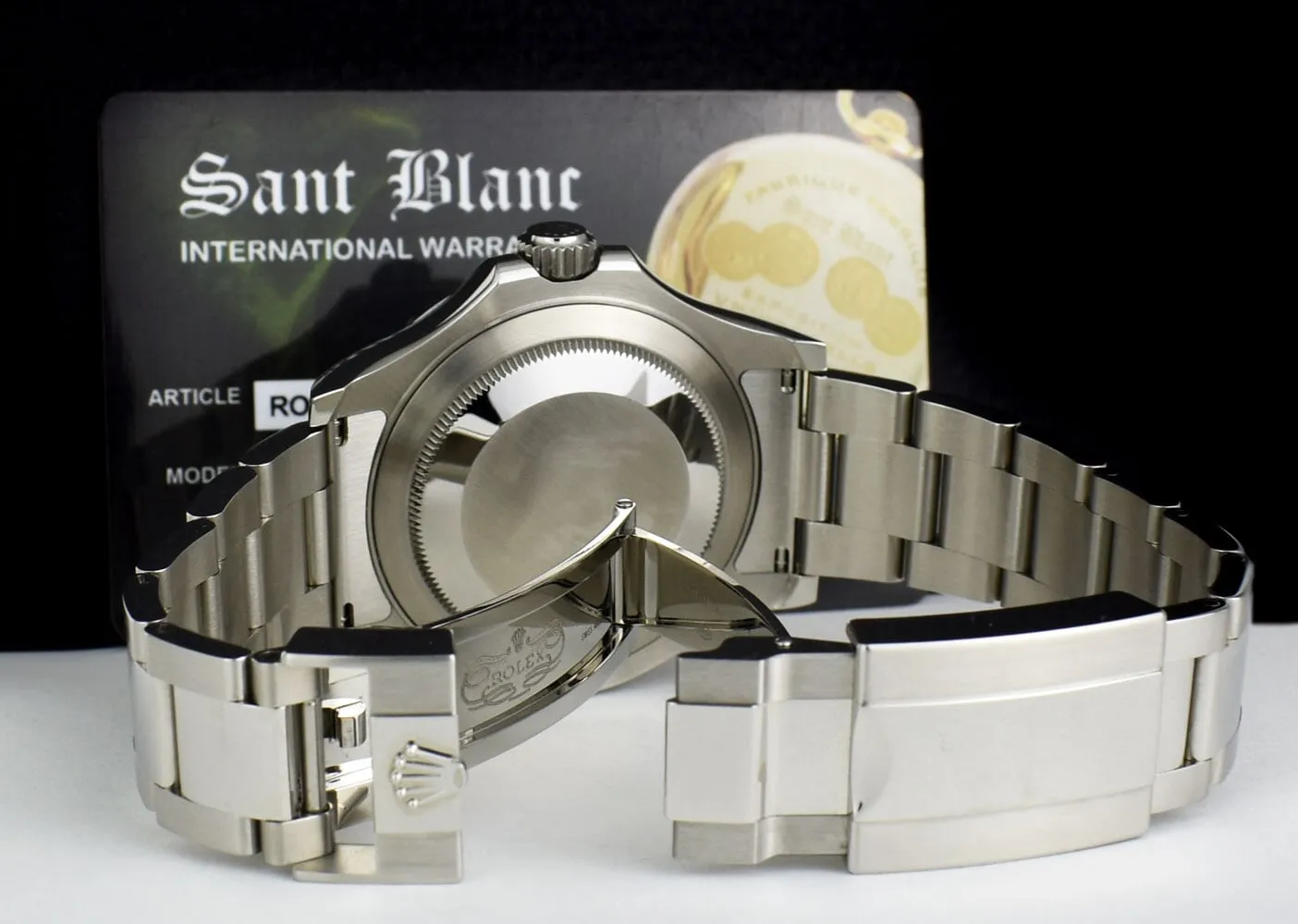 Rolex Platinum & Stainless Steel Yachtmaster Blue Dial Model 116622