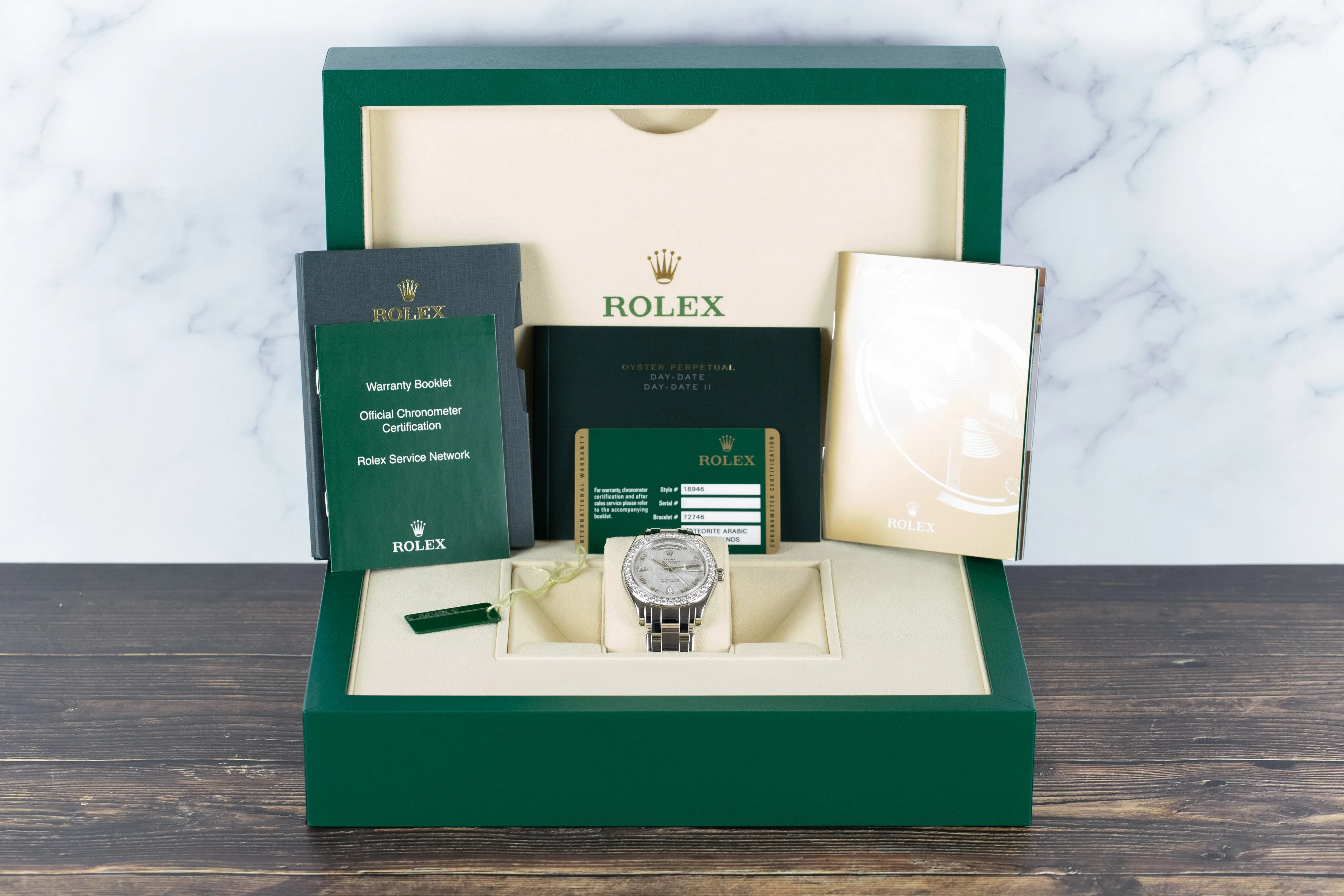 Rolex<br>18946 Masterpiece Platinum Meteorite Diamond Dial