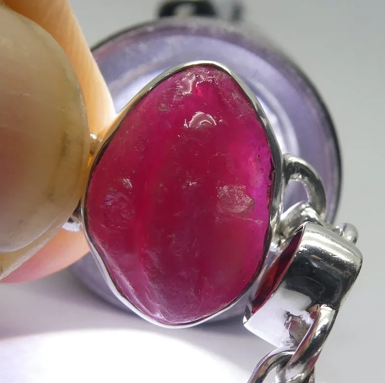 Ruby Bracelet, Gemmy Raw Nuggets & Faceted Garnets, 925 Silver,