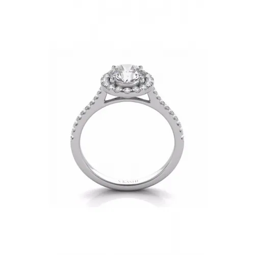 S Kashi & Sons Halo - Round Engagement Ring EN7370-50WG