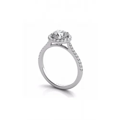 S Kashi & Sons Halo - Round Engagement Ring EN7370-50WG