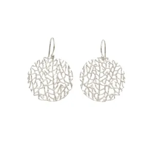 Small Coral Disc Earrings