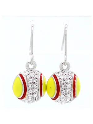 Softball/Fastpitch Enamel Earrings - DANGLE