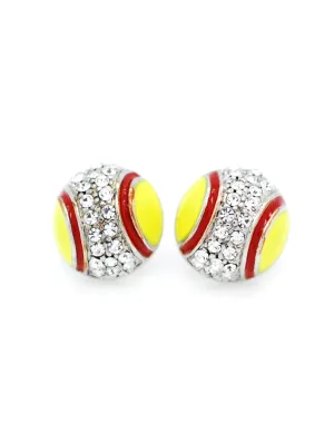 Softball/Fastpitch Enamel Earrings - POST