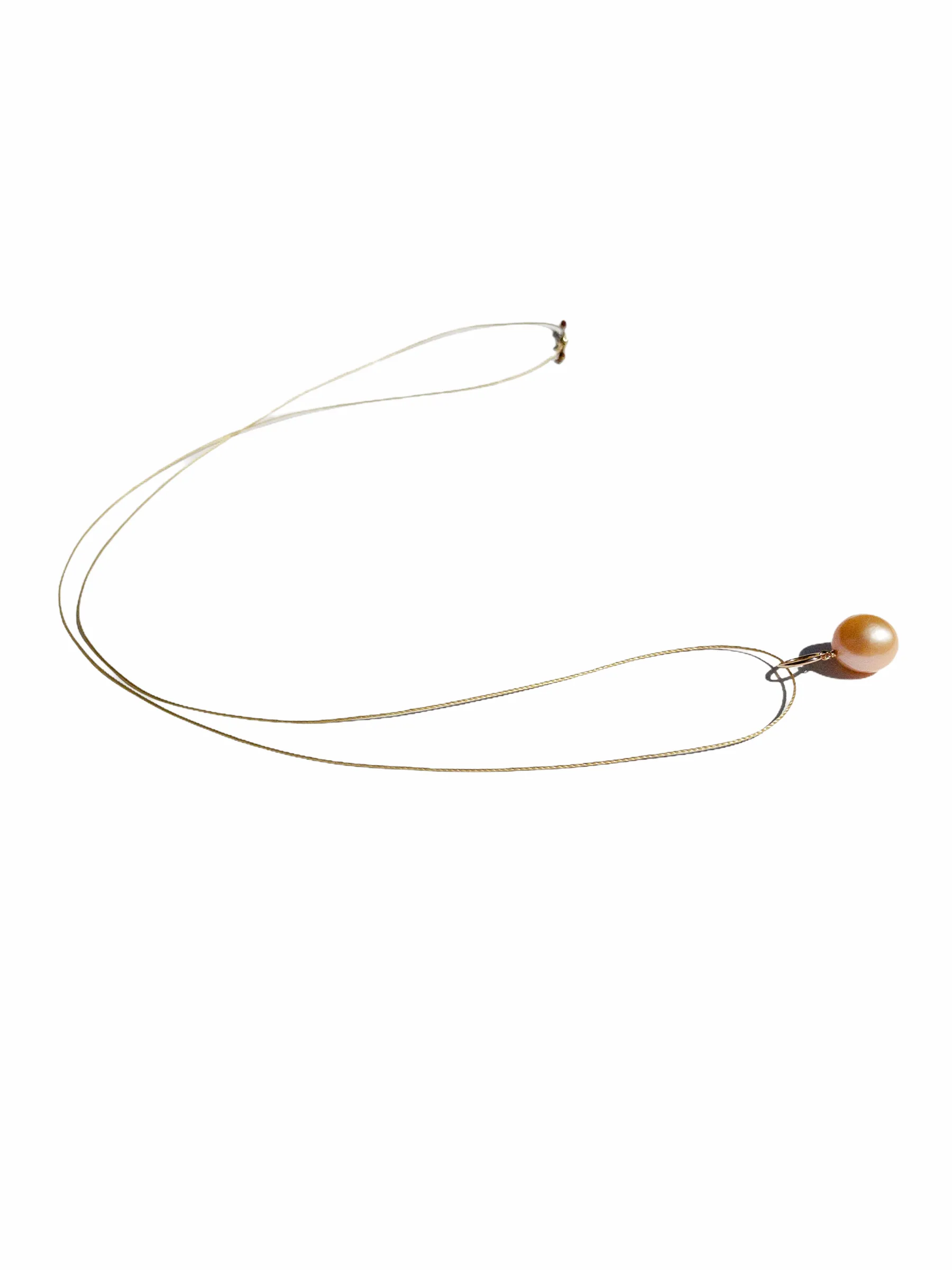 Stellar Necklace with Baroque Pearl on Nylon String