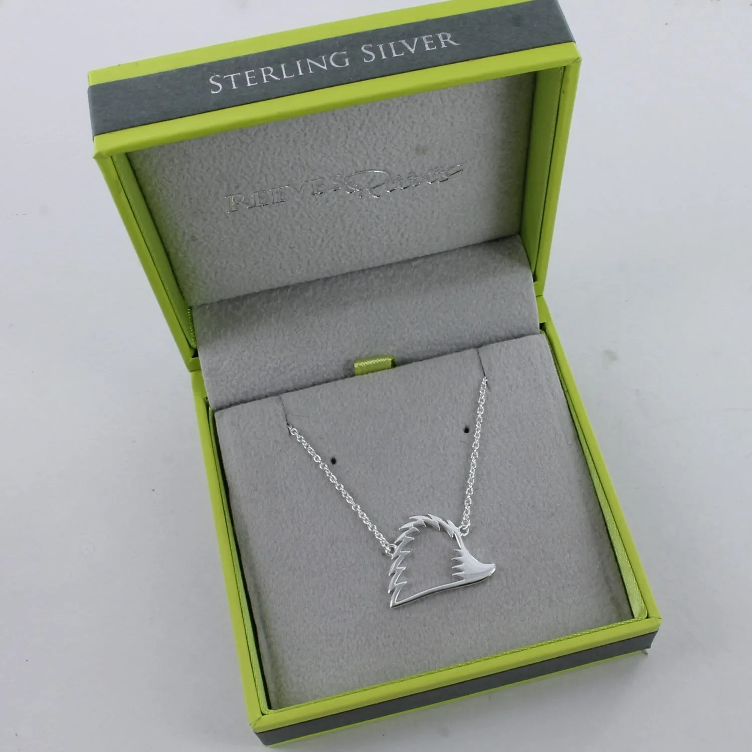 Sterling Silver Hedgehog Silhouette Necklace