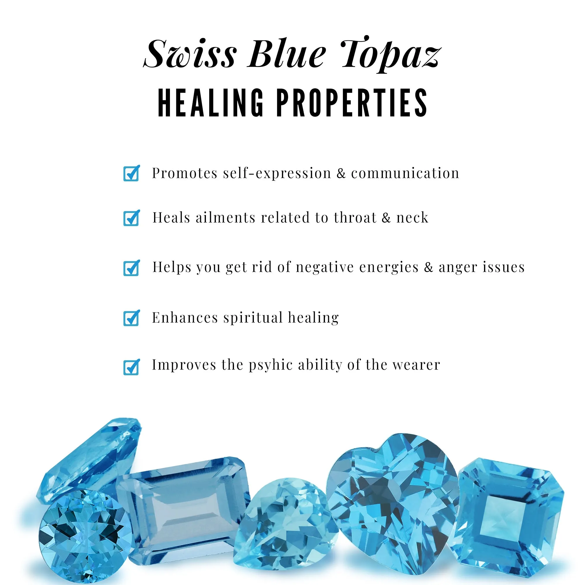 Swiss Blue Topaz and Diamond Accent Engagement Ring