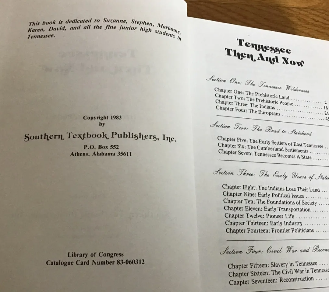 Tennessee Then and Now signed by author