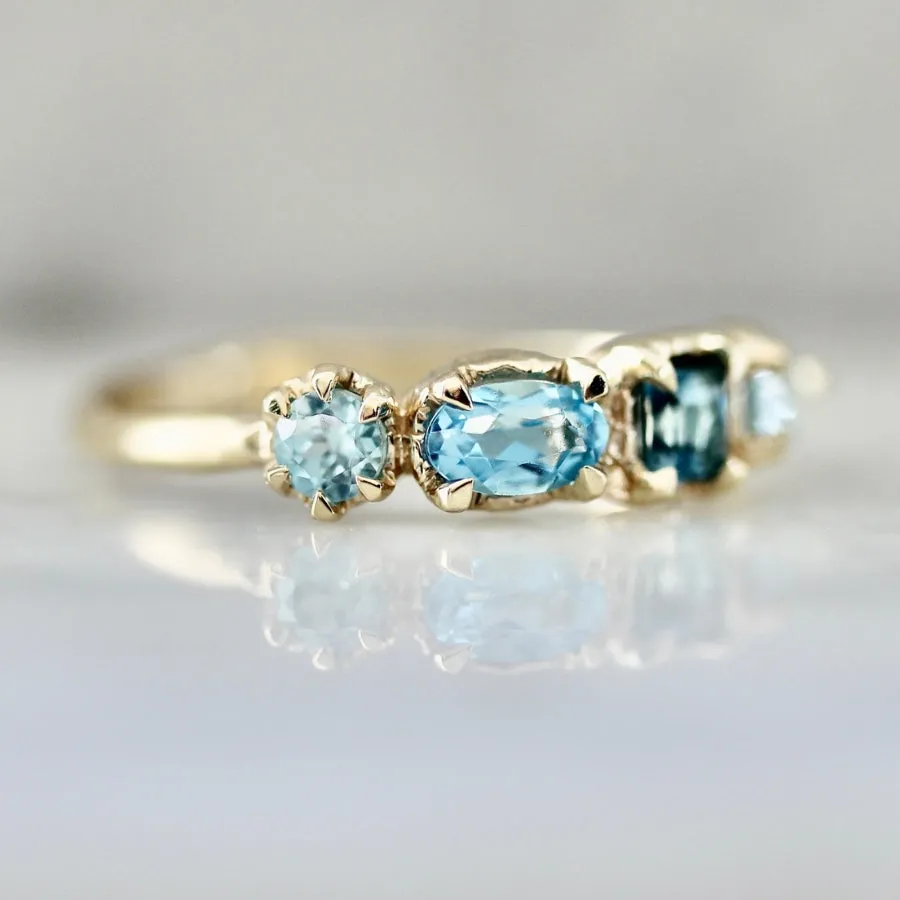 Tide Pool Blue Gemstone Medley Ring