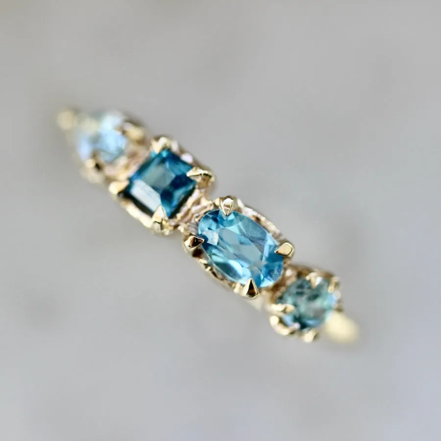 Tide Pool Blue Gemstone Medley Ring