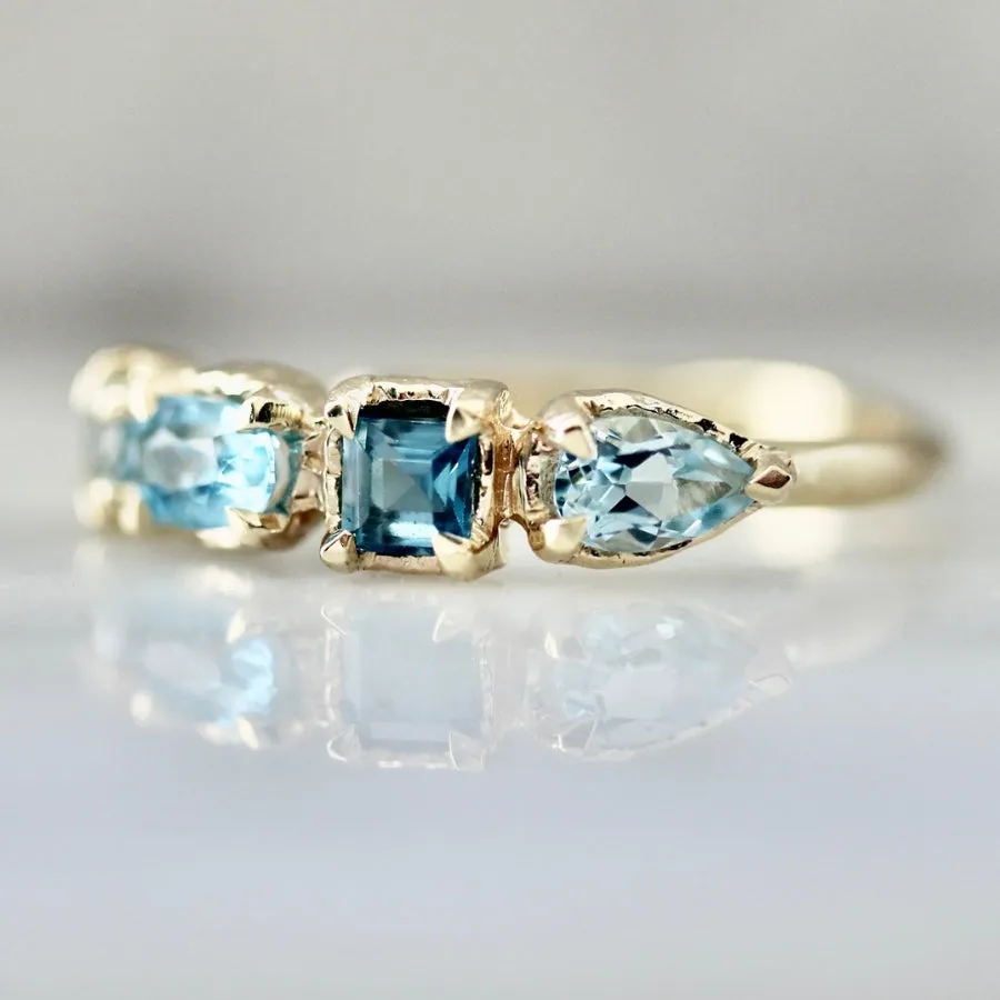 Tide Pool Blue Gemstone Medley Ring