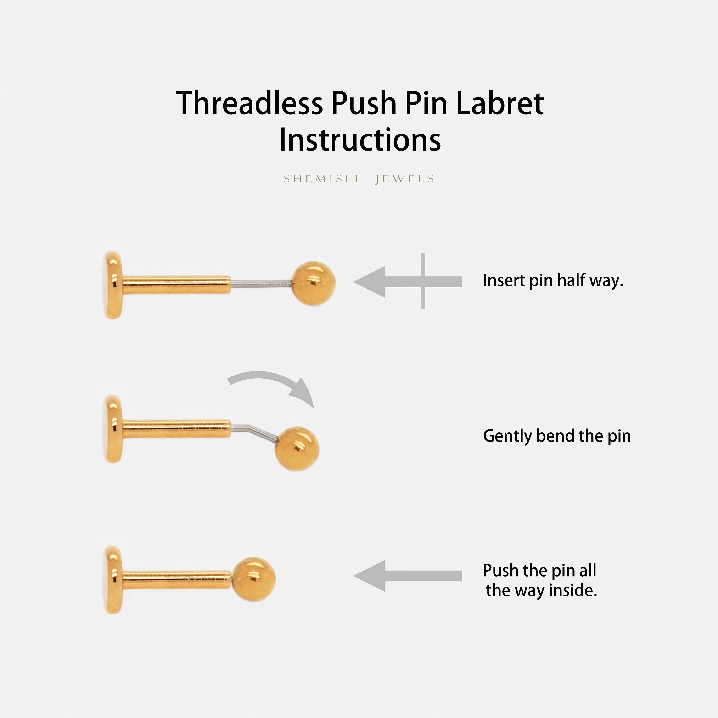 Tiny 3 Leaf White Stone Threadless Flat Back Tragus Stud, 20,18,16ga, 5-10mm, Unisex, Surgical Steel, SHEMISLI SS549