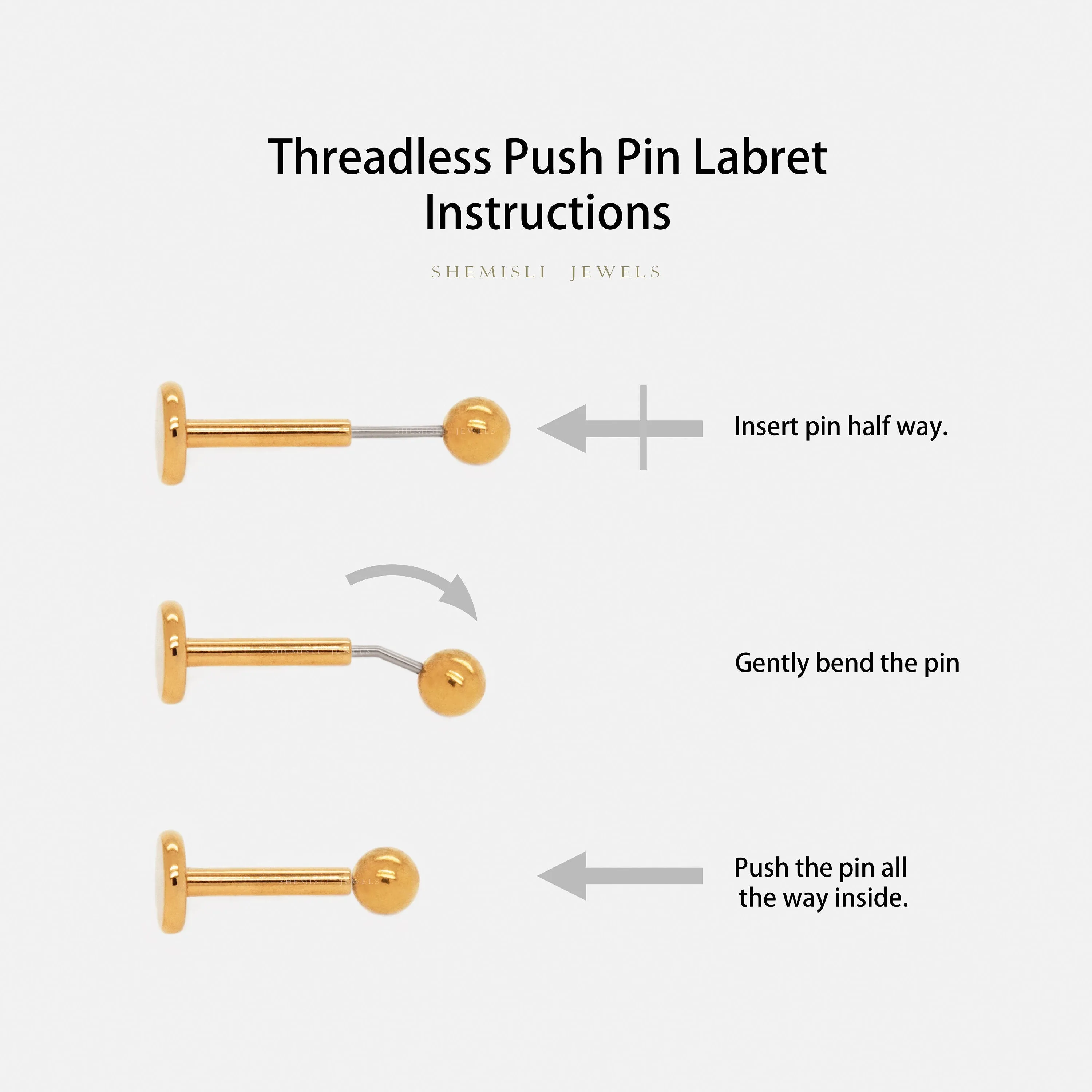 Tiny Lightning Threadless Flat Back Tragus Stud, 20,18,16ga, 5-10mm Unisex, Surgical Steel SHEMISLI SS720