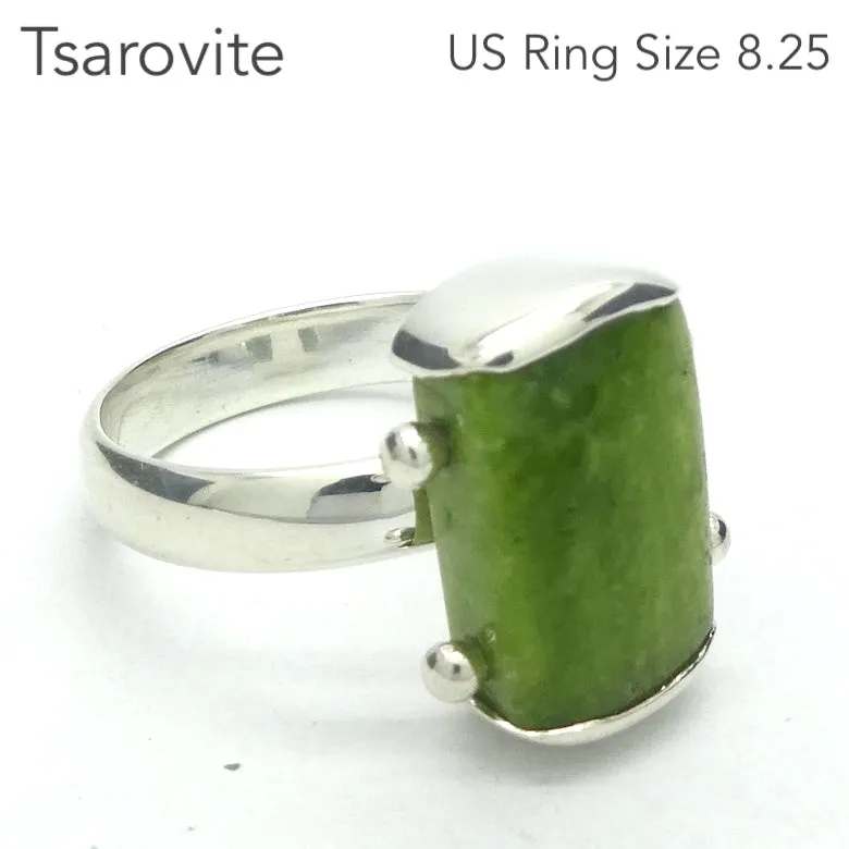 Tsavorite Garnet Ring, 925 Sterling Silver