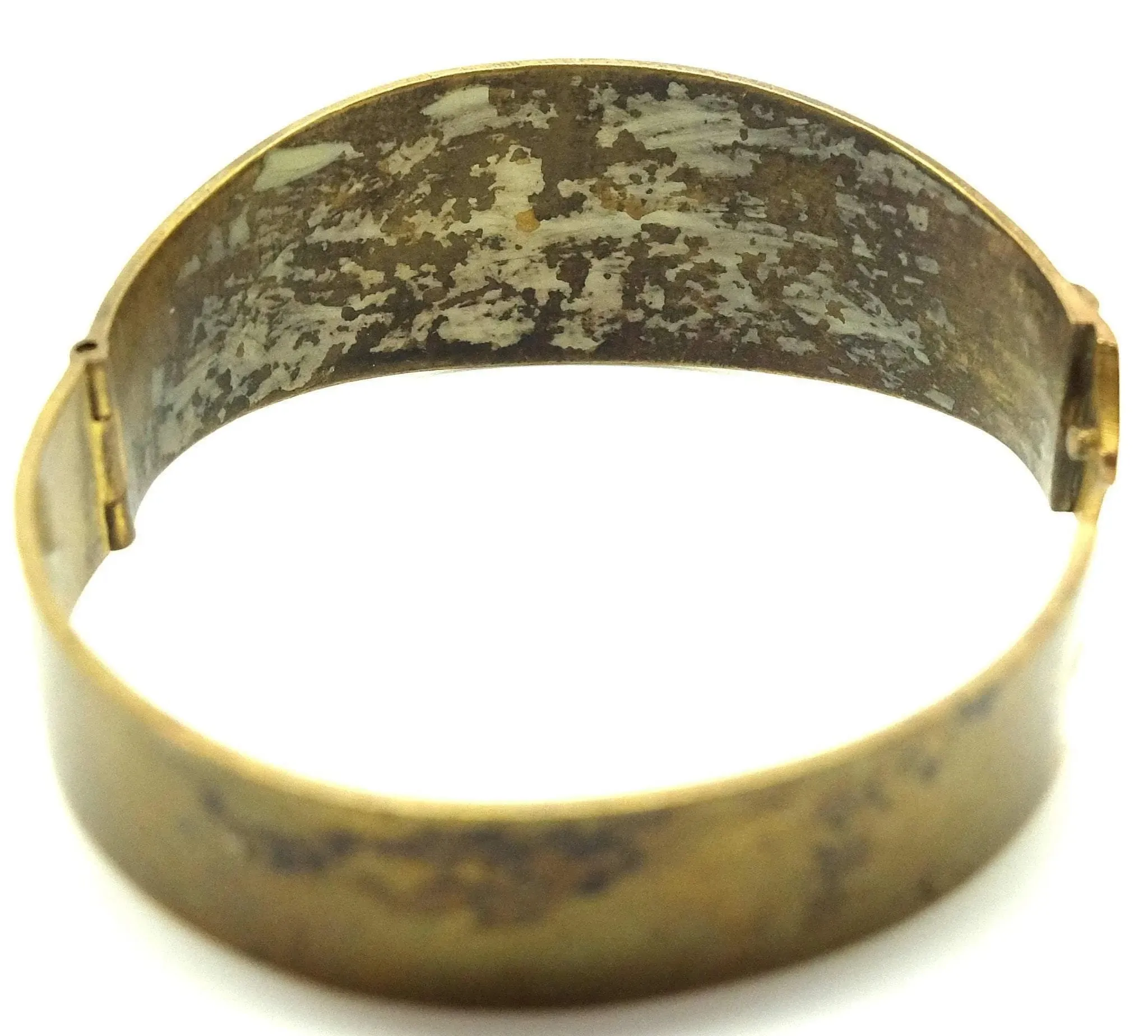 Victorian Paste Brass Cuff Bracelet