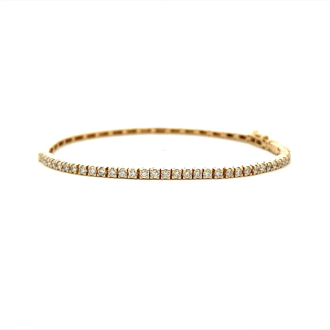 Yellow Gold  Diamond Tennis Bracelet